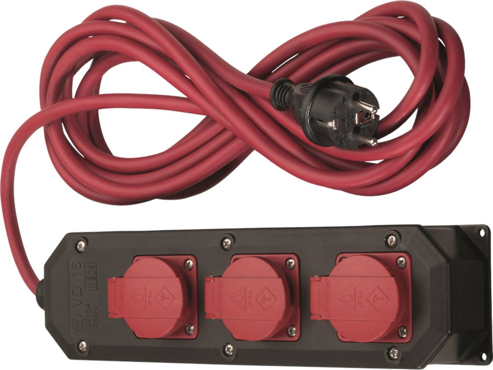 Kelfort Contactblok nylon met kabel H07M-F 3delig 5M 3X2,5