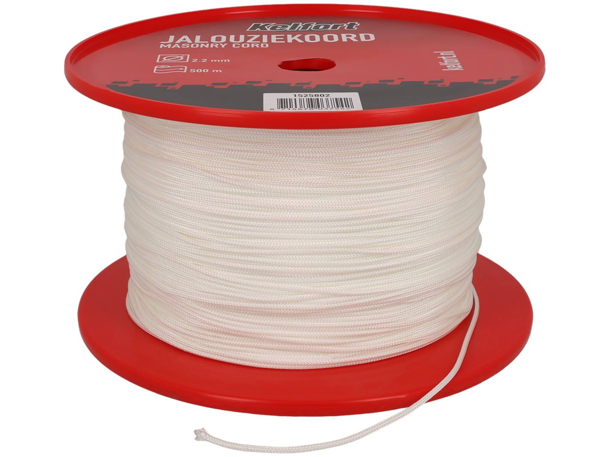 Kelfort Koord gevlochten wit 2,2 MM