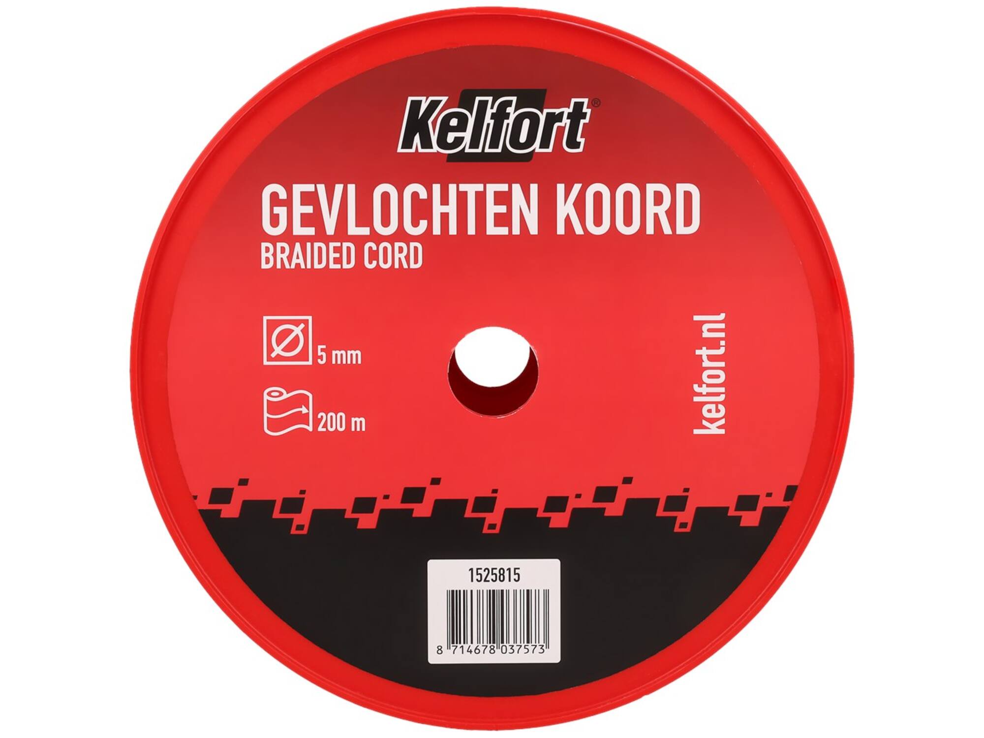 Kelfort Koord gevlochten wit 5 MM