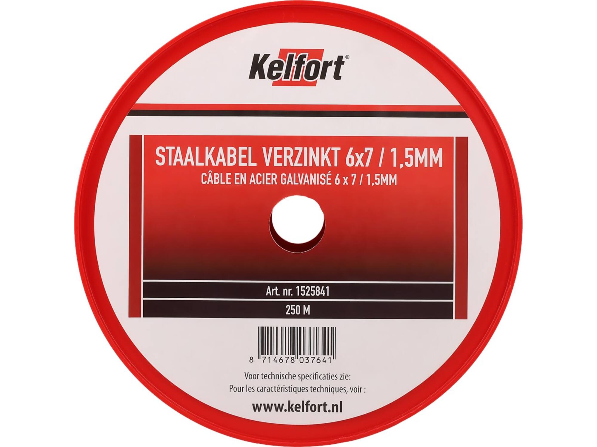 Kelfort Staalkabel geg 6x7 1,5 MM