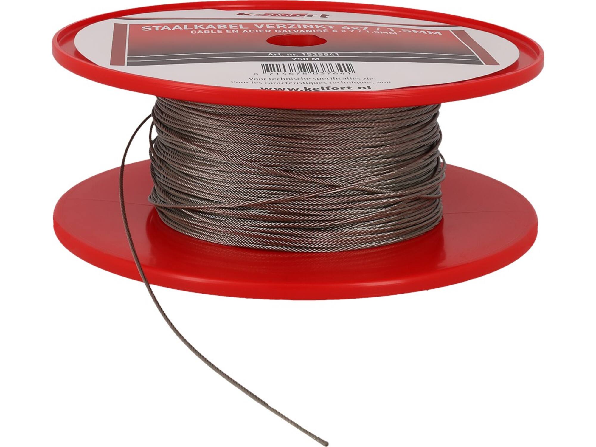 Kelfort Staalkabel geg 6x7 1,5 MM