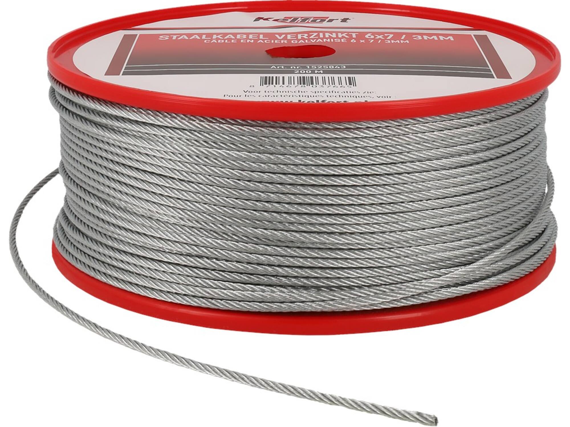 Kelfort Staalkabel geg 6x7 3 MM