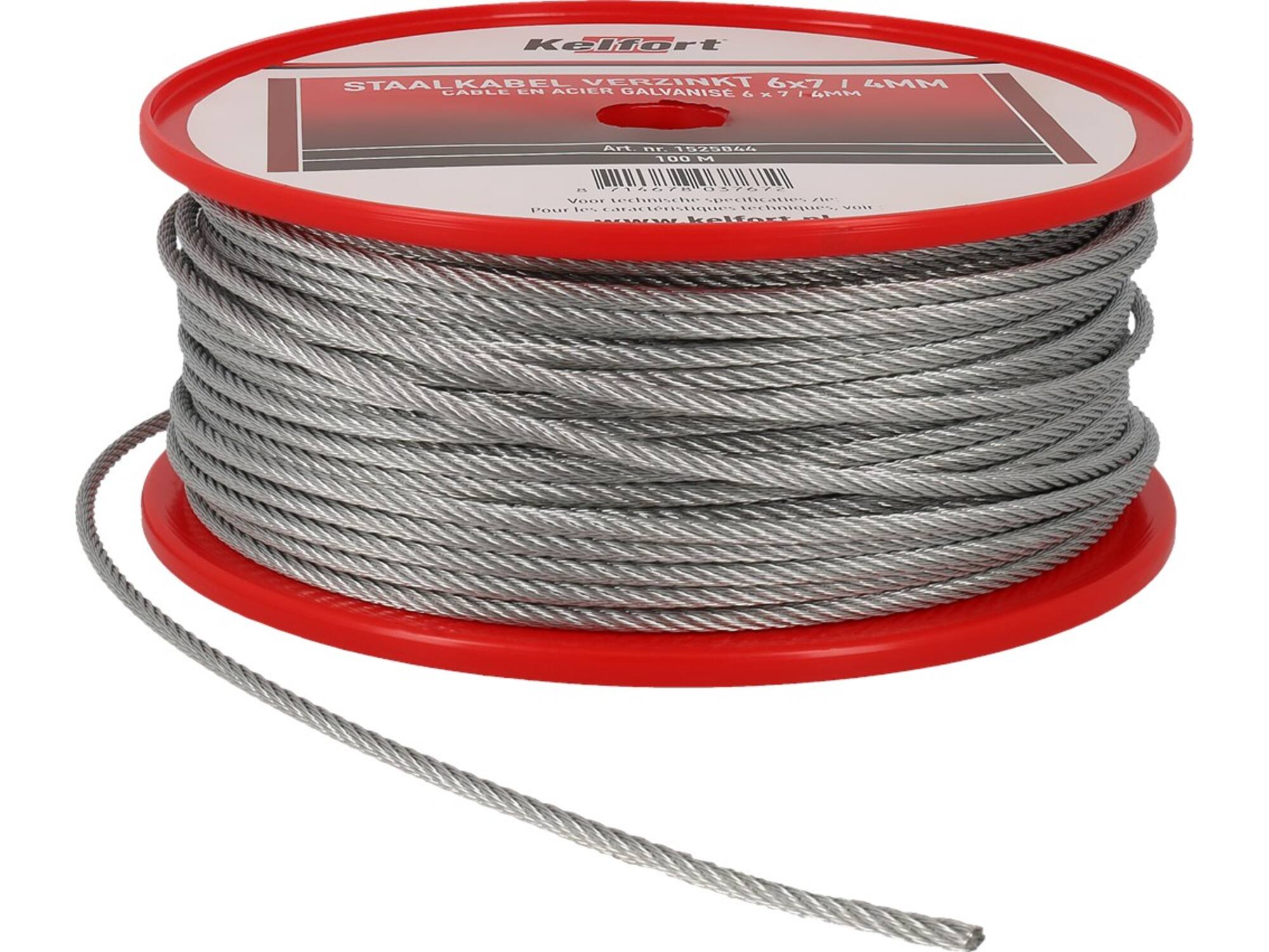 Kelfort Staalkabel geg 6x7 4 MM