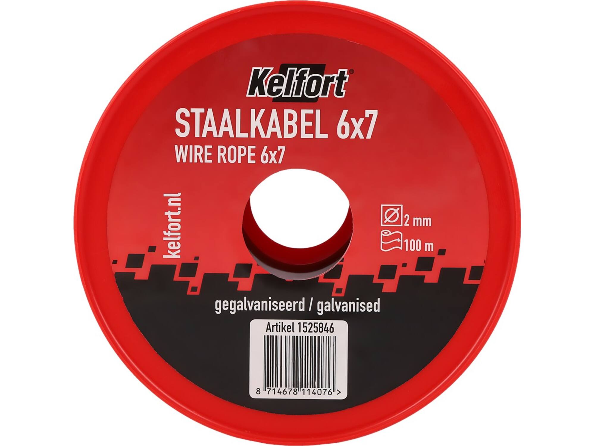 Kelfort Staalkabel gegalvaniseerd 100M/2 mm