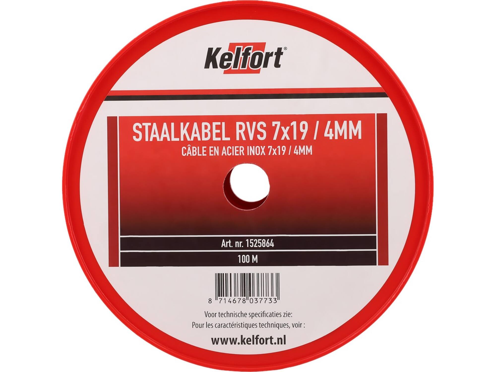 Kelfort Staalkabel RVS 7x7 4 MM