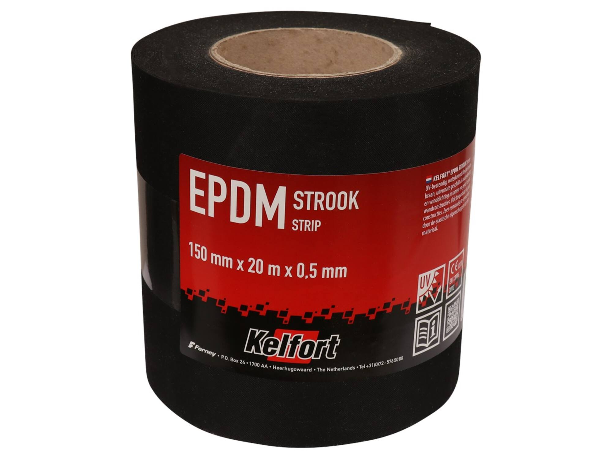 Kelfort EPDM folie zwart 0,5 meter 0,15X20 meter
