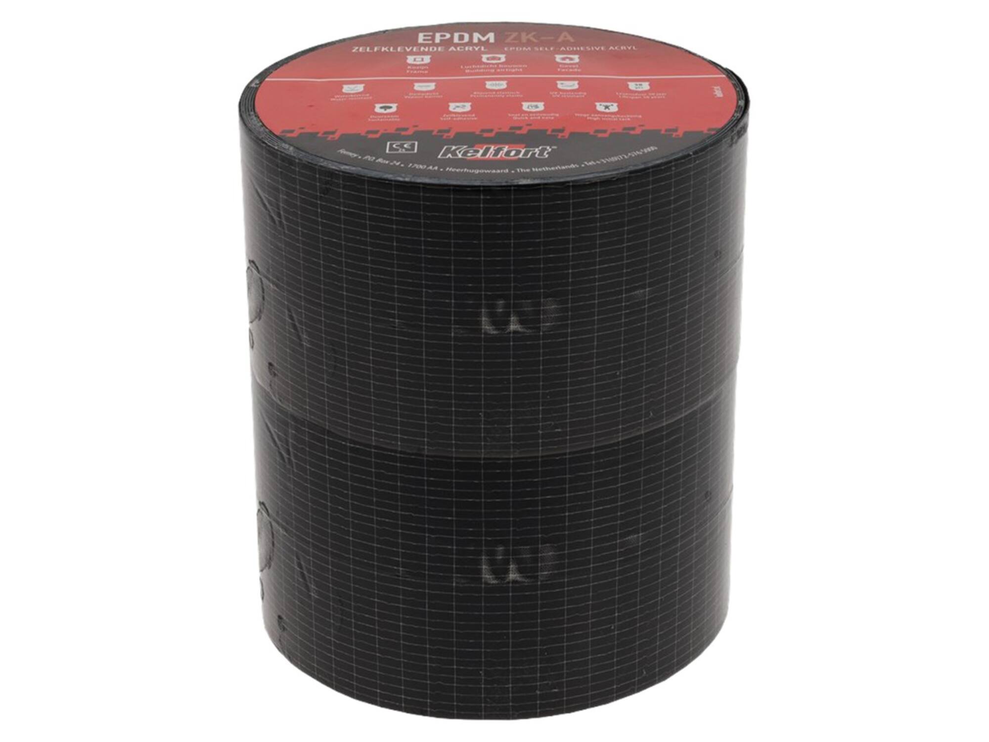 Kelfort EPDM folie zwart ZK-acryl 250 mmX20 meter
