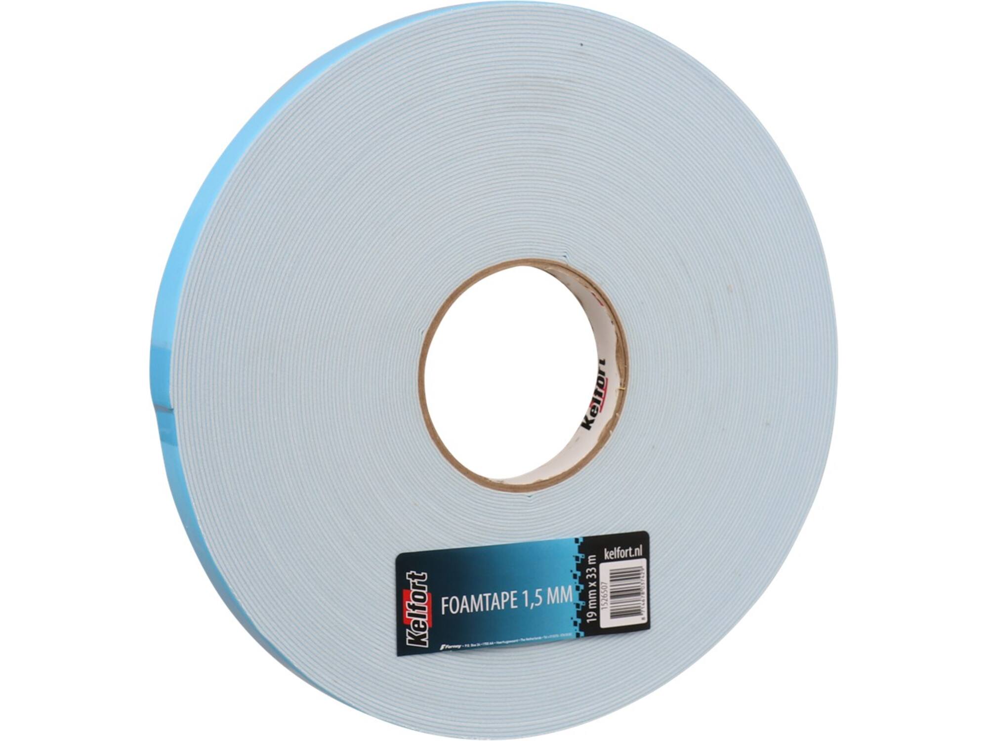 Kelfort Dubbelzijdige foamtape 1.5 meter 19 mmX33m