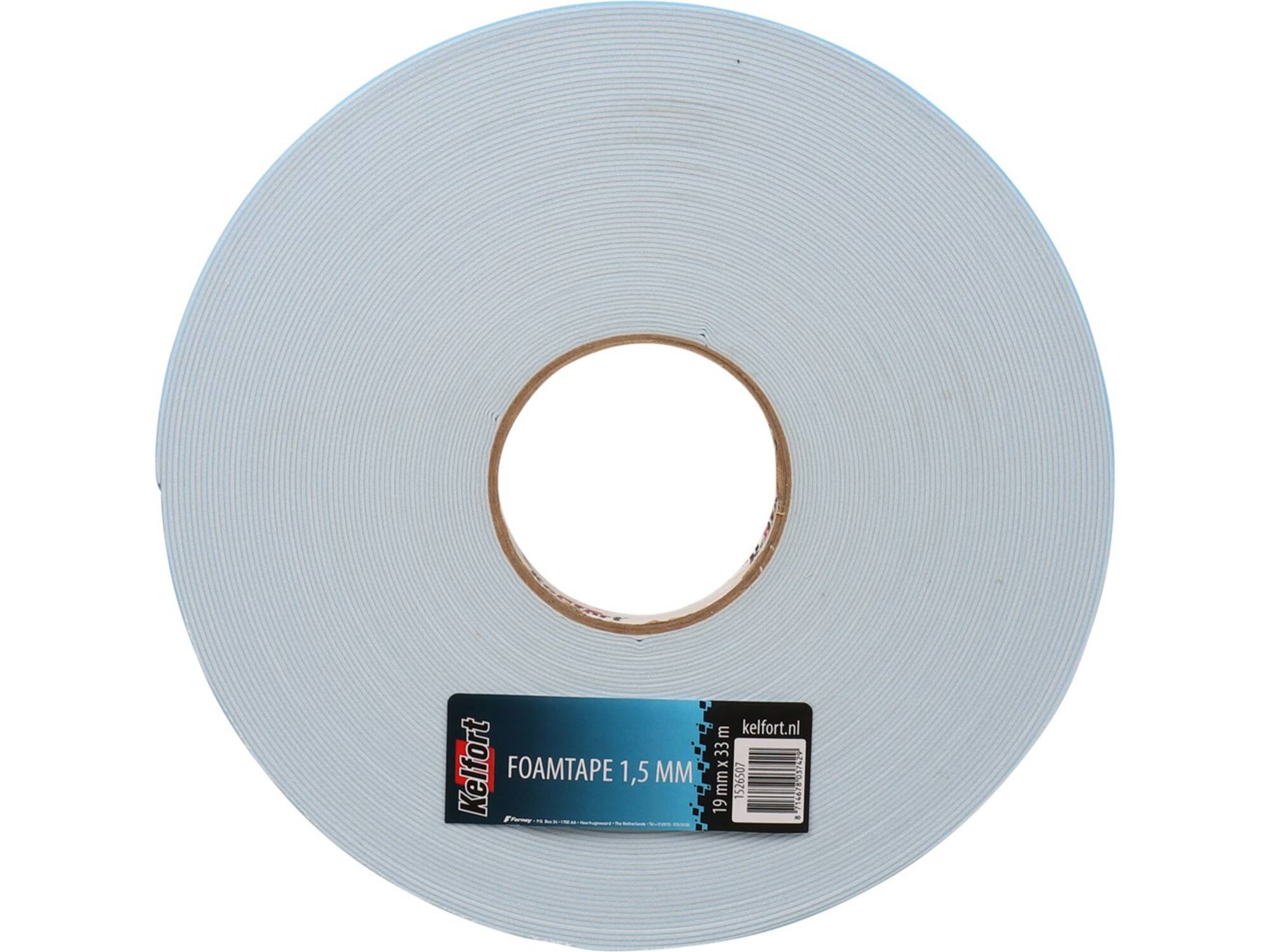 Kelfort Dubbelzijdige foamtape 1.5 meter 19 mmX33m