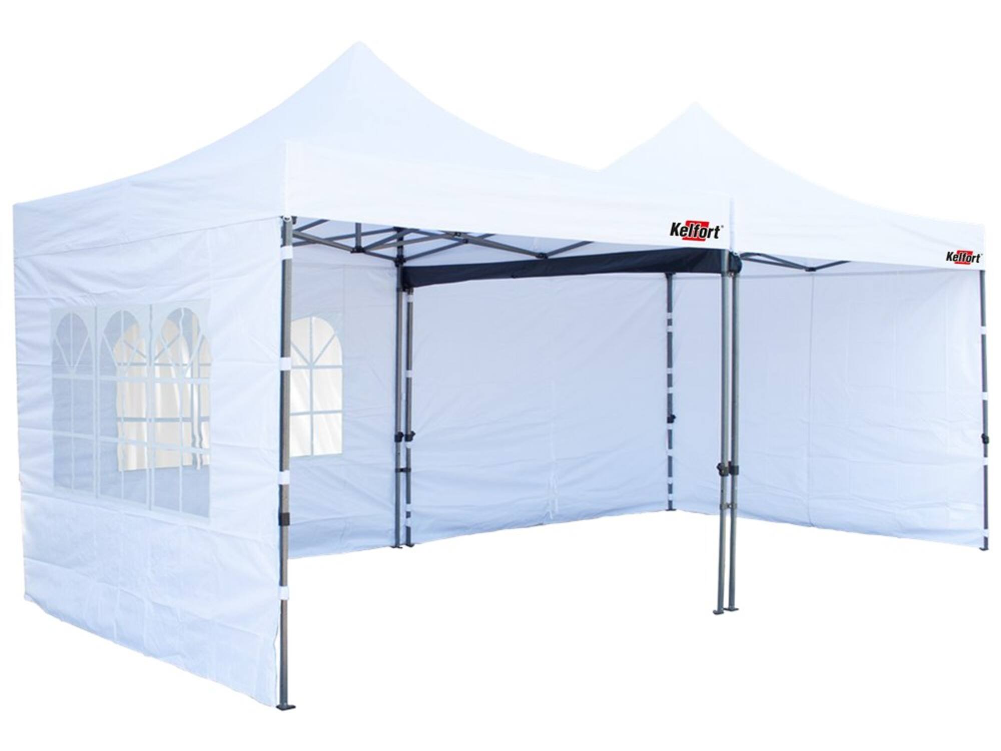 KELFORT Zijwandenset v. werktent WIT 2XRAAM, 1XWAND, 1XWAND M.DEUR 3X3 MTR
