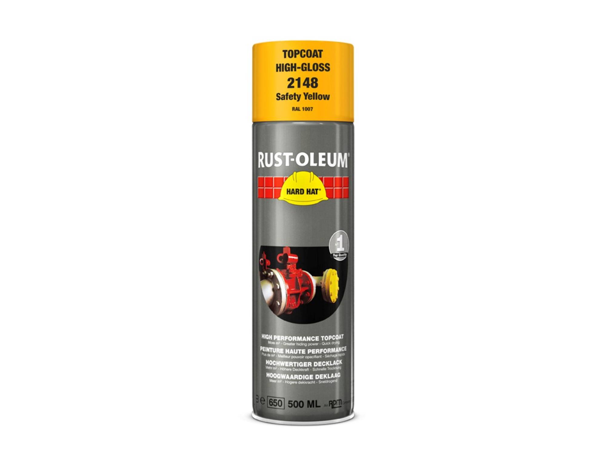 Rustoleum Spray lak veiligheidsgeel RAL 1007 HARD HAT 500 ML