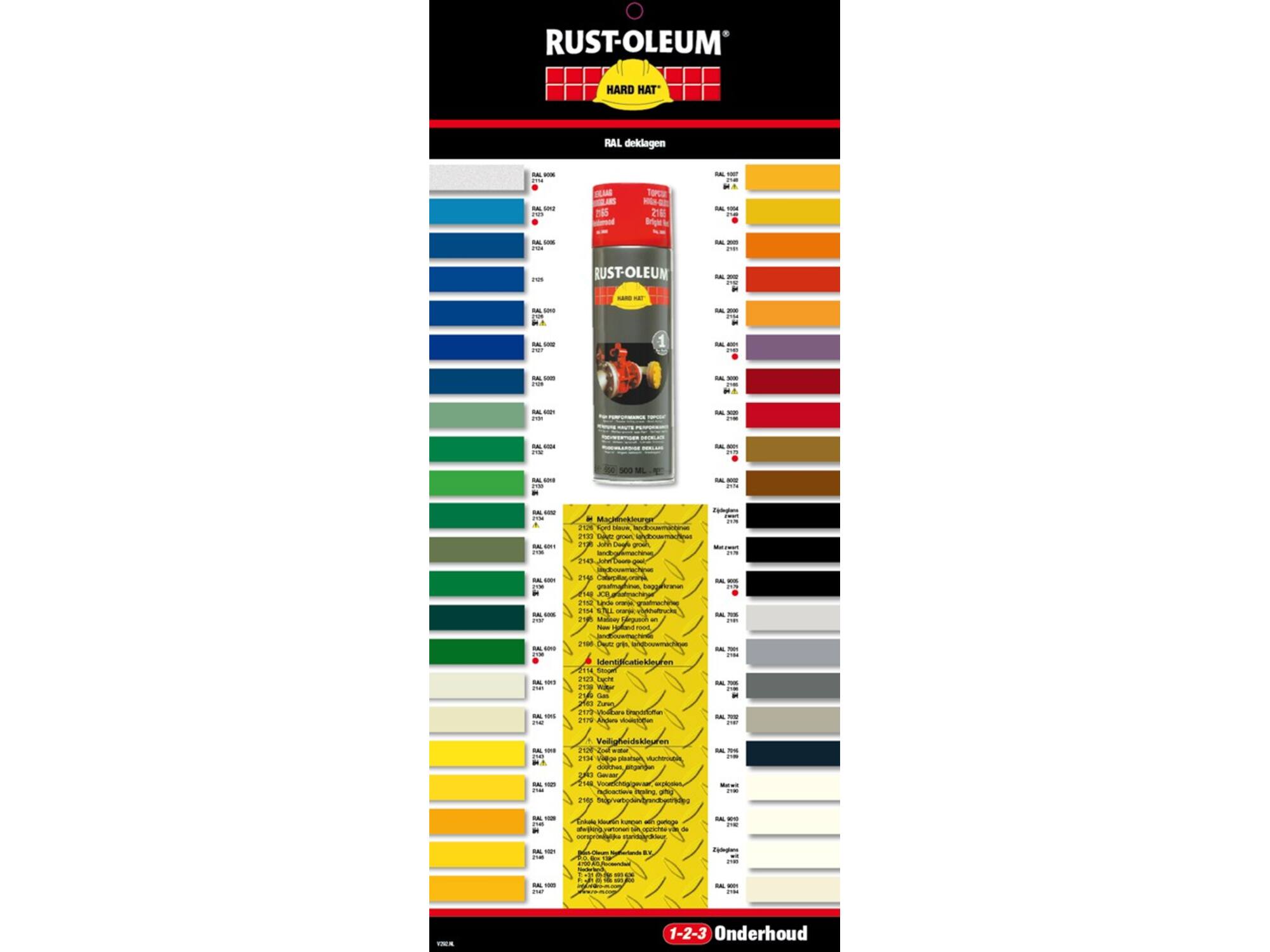 Rustoleum Spray lak veiligheidsgeel RAL 1007 HARD HAT 500 ML