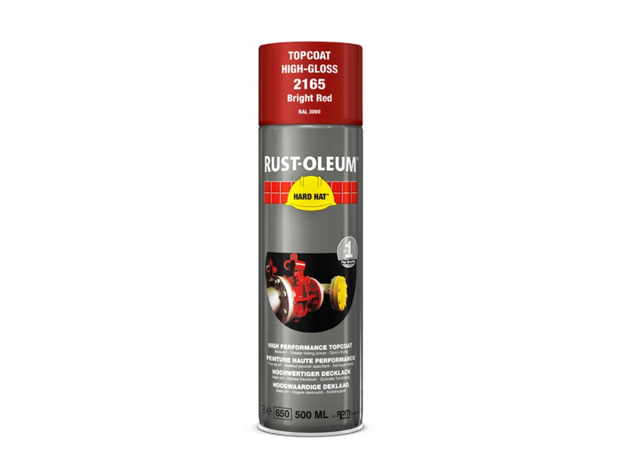 RUSTOLEUM Spray lak helderrood RAL 3000 HARD HAT 500 ML