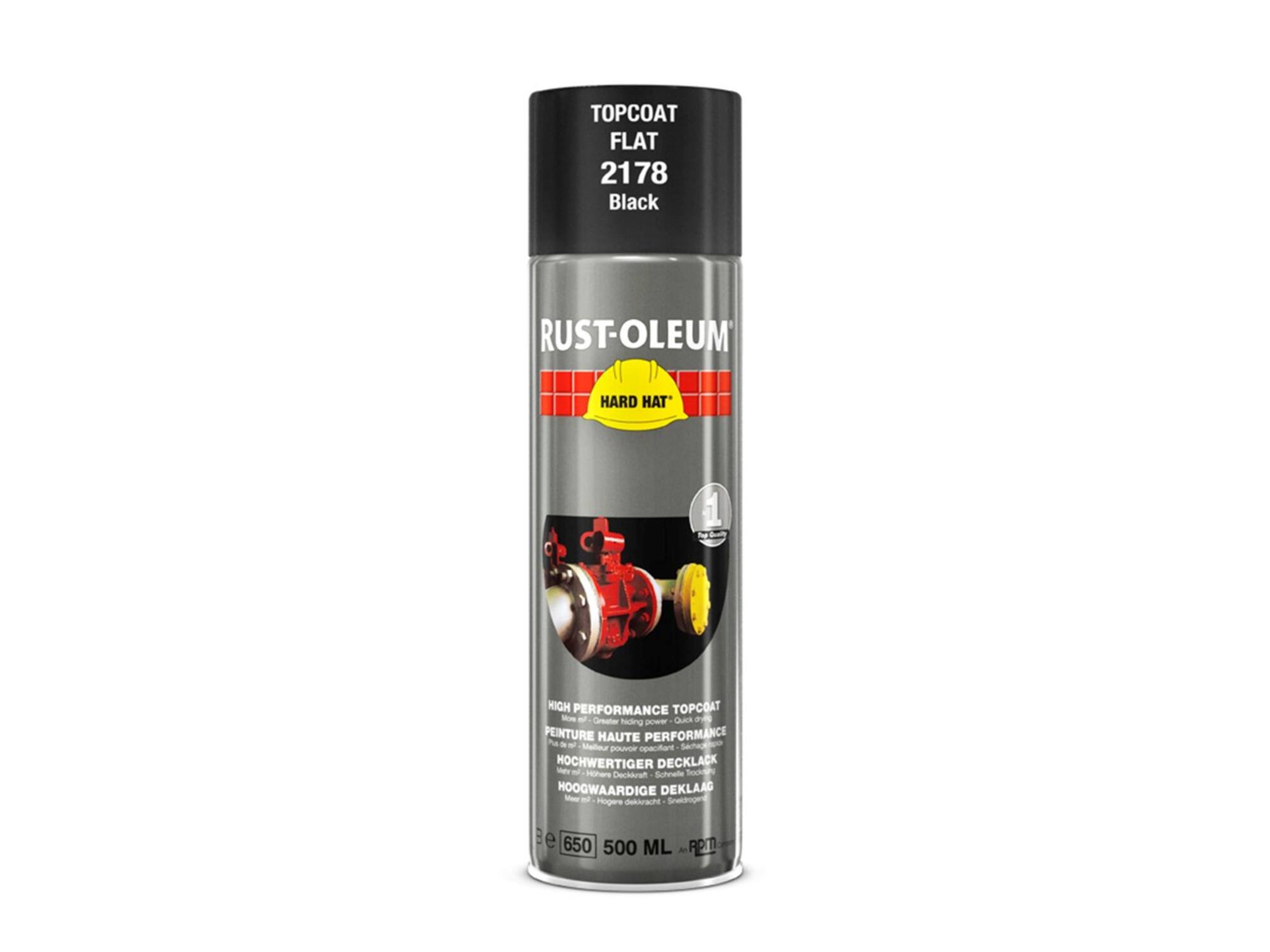 RUSTOLEUM Spray lak mat zwart HARD HAT 500 ML