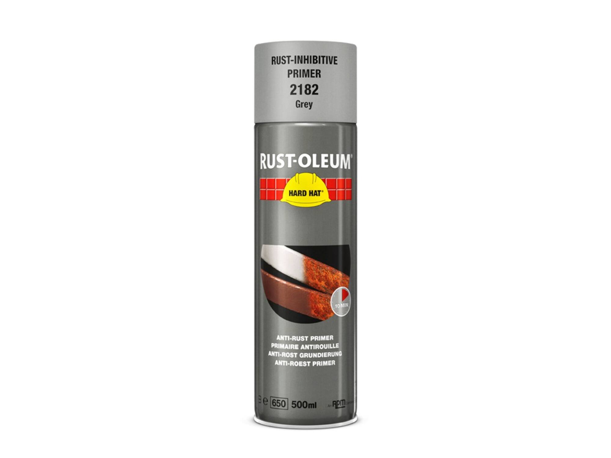 RUSTOLEUM Grondlak grijs HARD HAT 500 ML