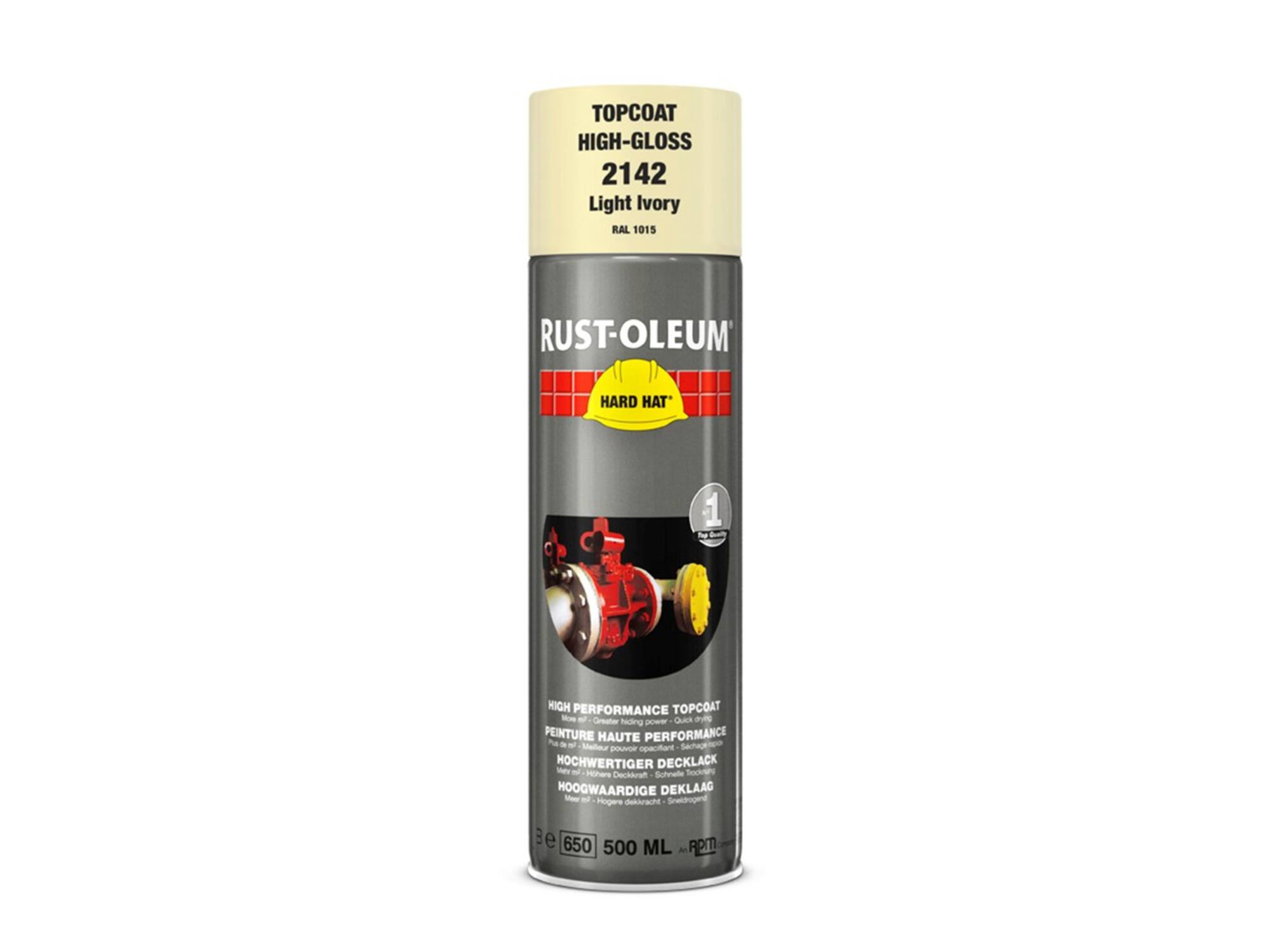Rustoleum Spray lak licht ivoor RAL 1013 HARD HAT 500 ML