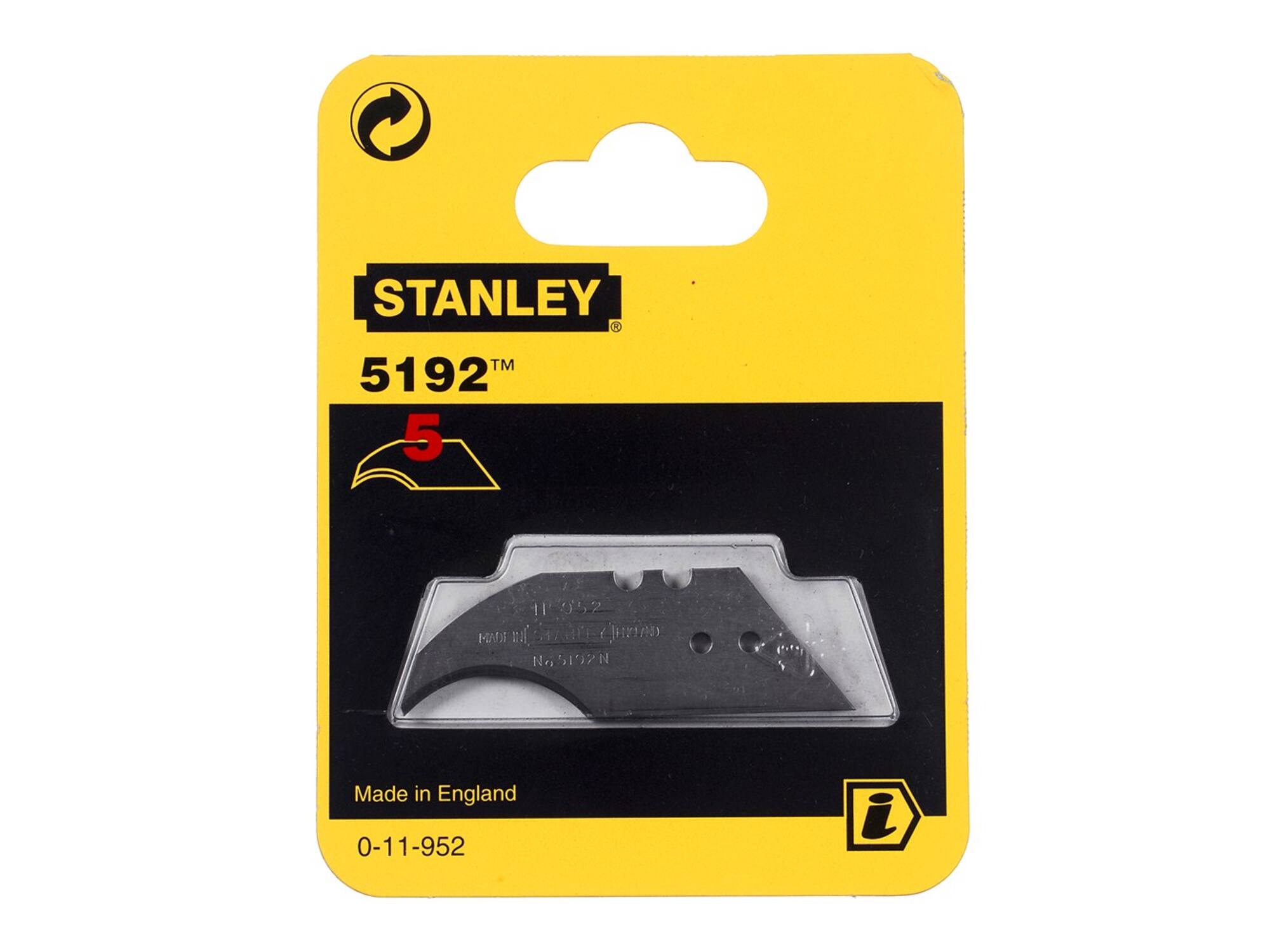 STANLEY Reservemesjes tbv leder 5192 60 MM-5X
