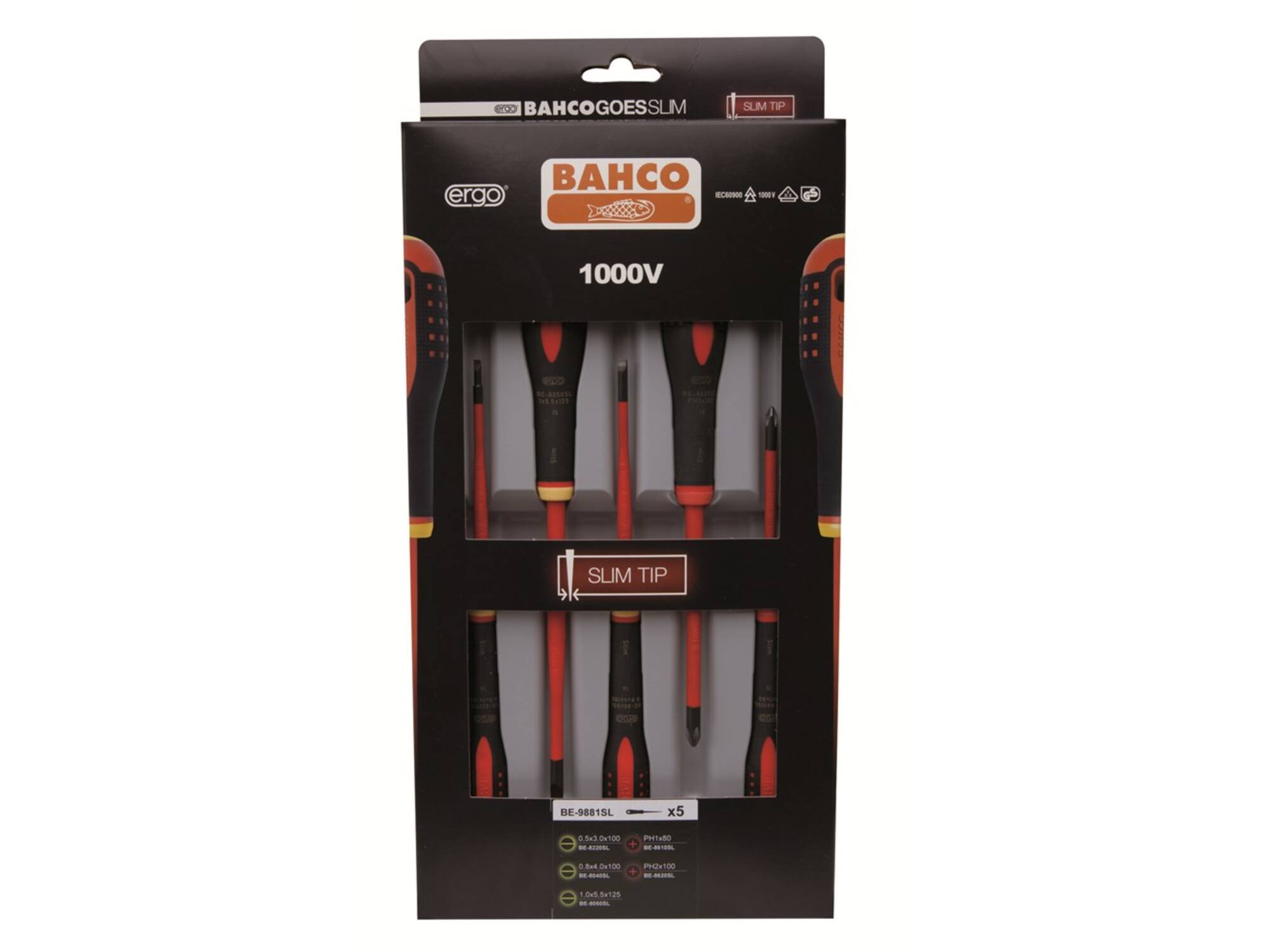BAHCO Schroevendraaierset ergo BE-9881-SL 5-DELIG