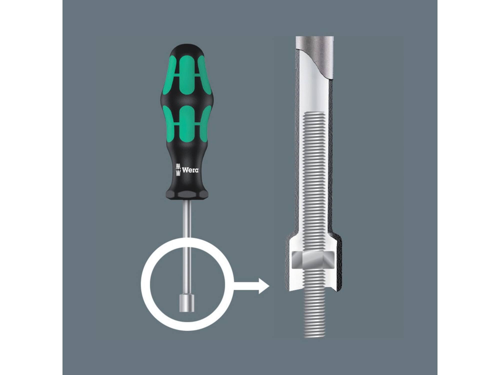 WERA Dopschroevendraaier holle schacht 395 HOLO 8.0 MM