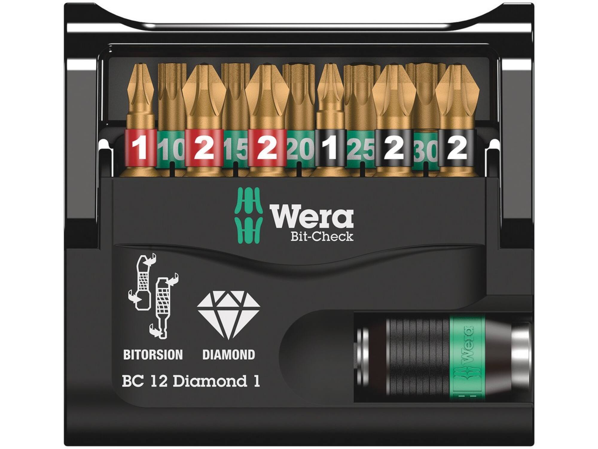 WERA Bitset diamant BC 12 DIAMOND 1 12-DELIG