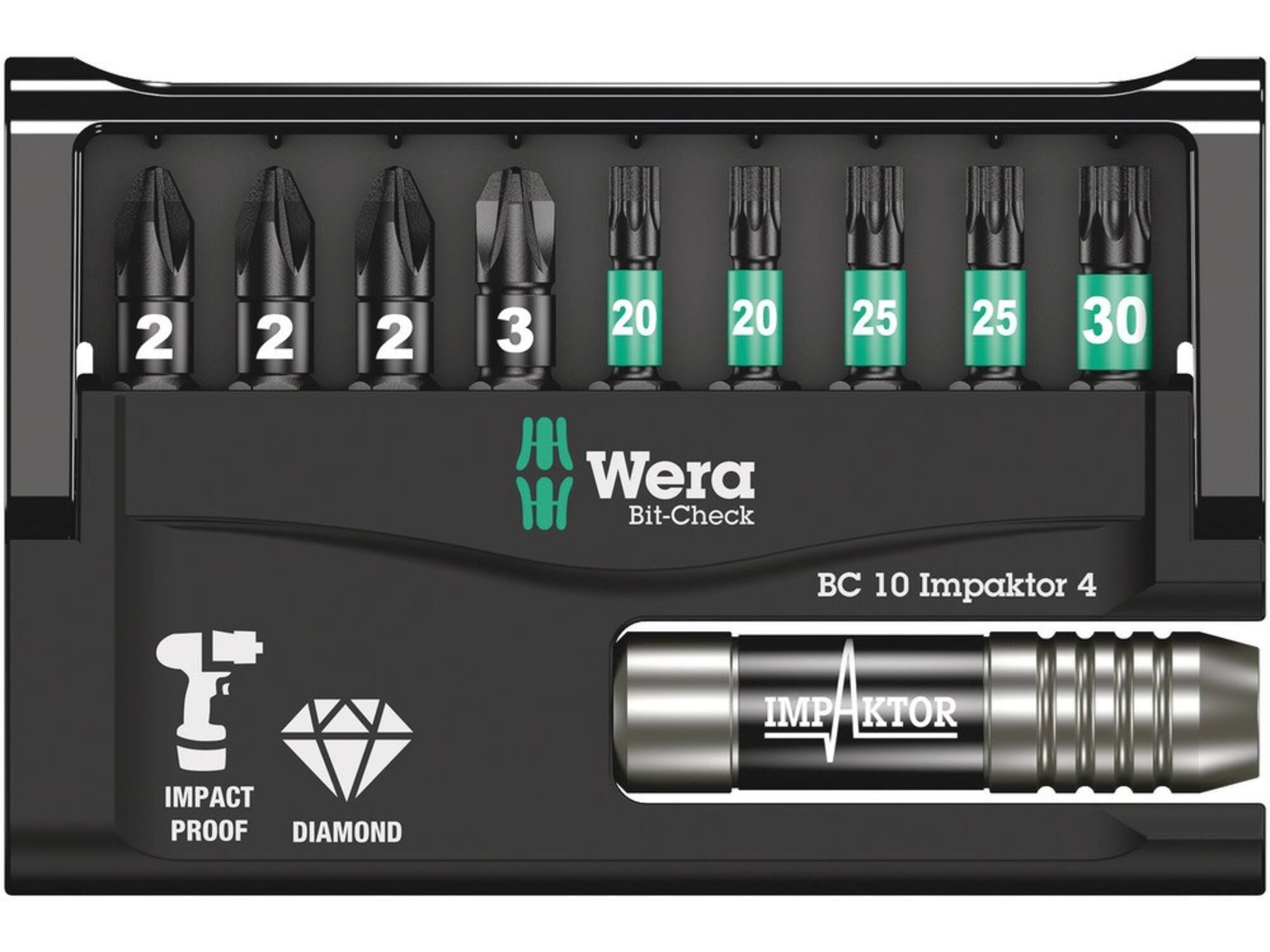 WERA Bitset BC IMPACTOR 10-DELIG