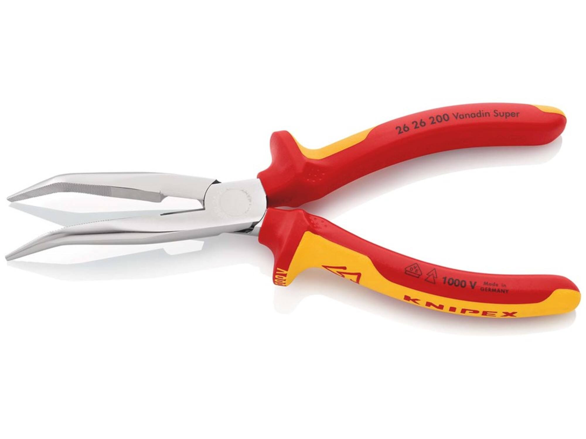 KNIPEX Telefoontang 45 gr. + zijsnij VDE 26 26 200 200 MM