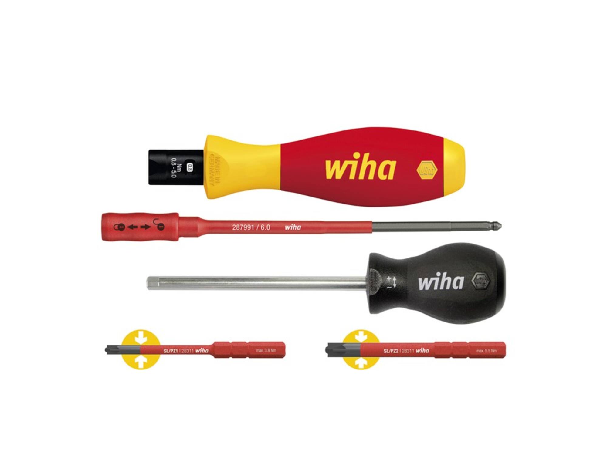 WIHA Draaimomentschroevendraaierset VDE 2872S3 1,0/5,0NM