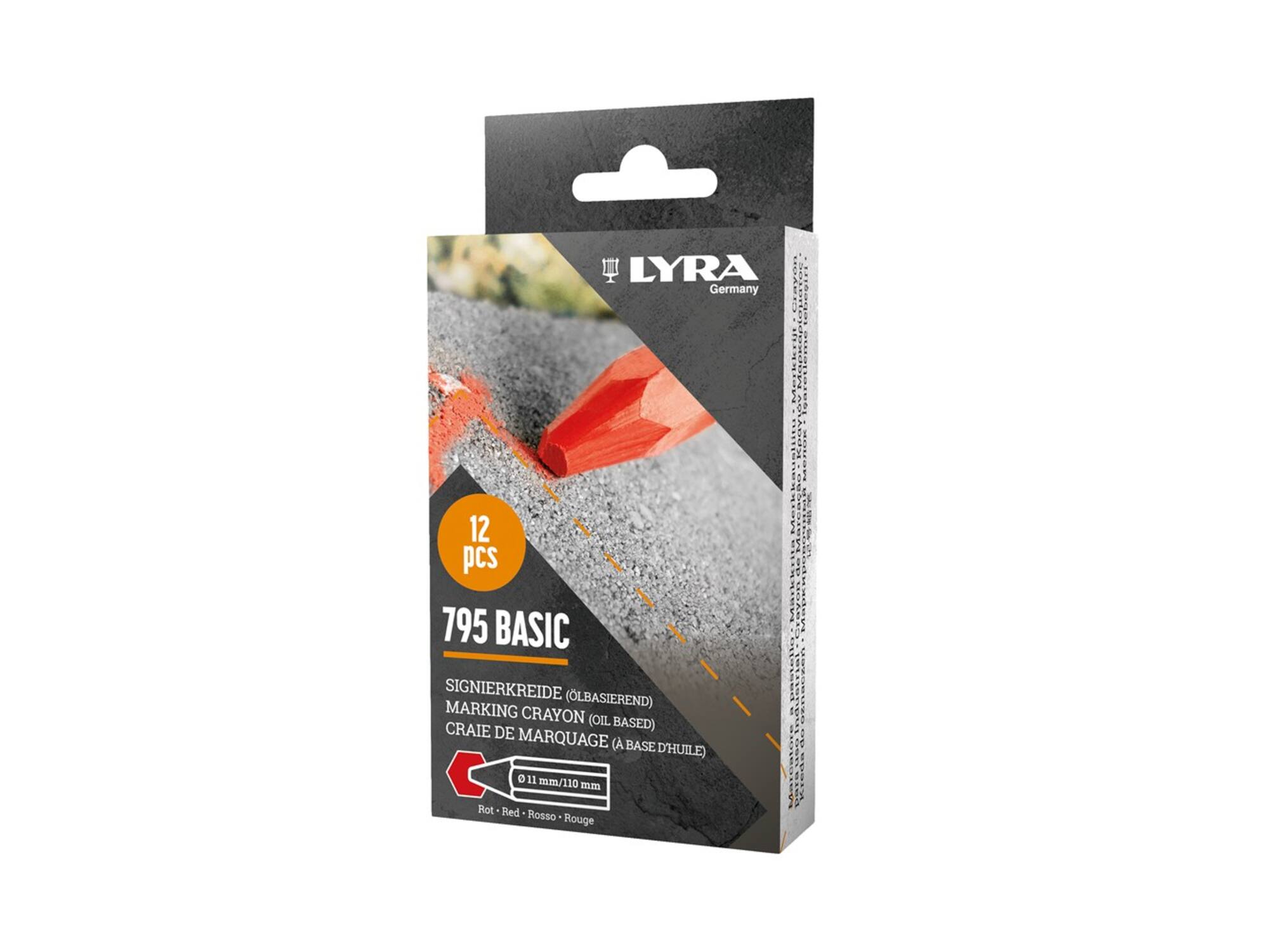 LYRA Markeerkrijt rood ECONOMY 795 12 STUKS