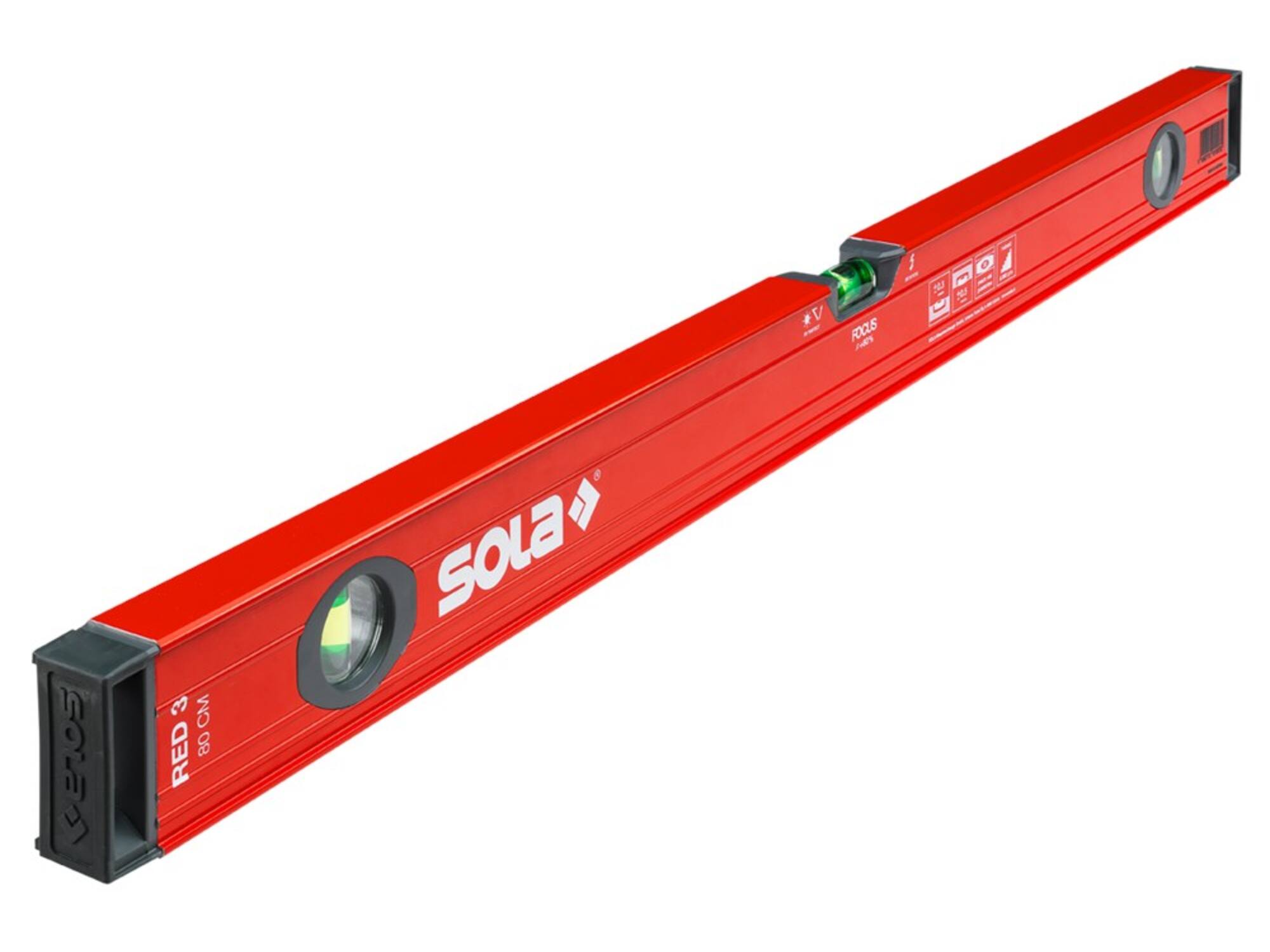 SOLA Waterpas alu rood RED 3 100 100 CM