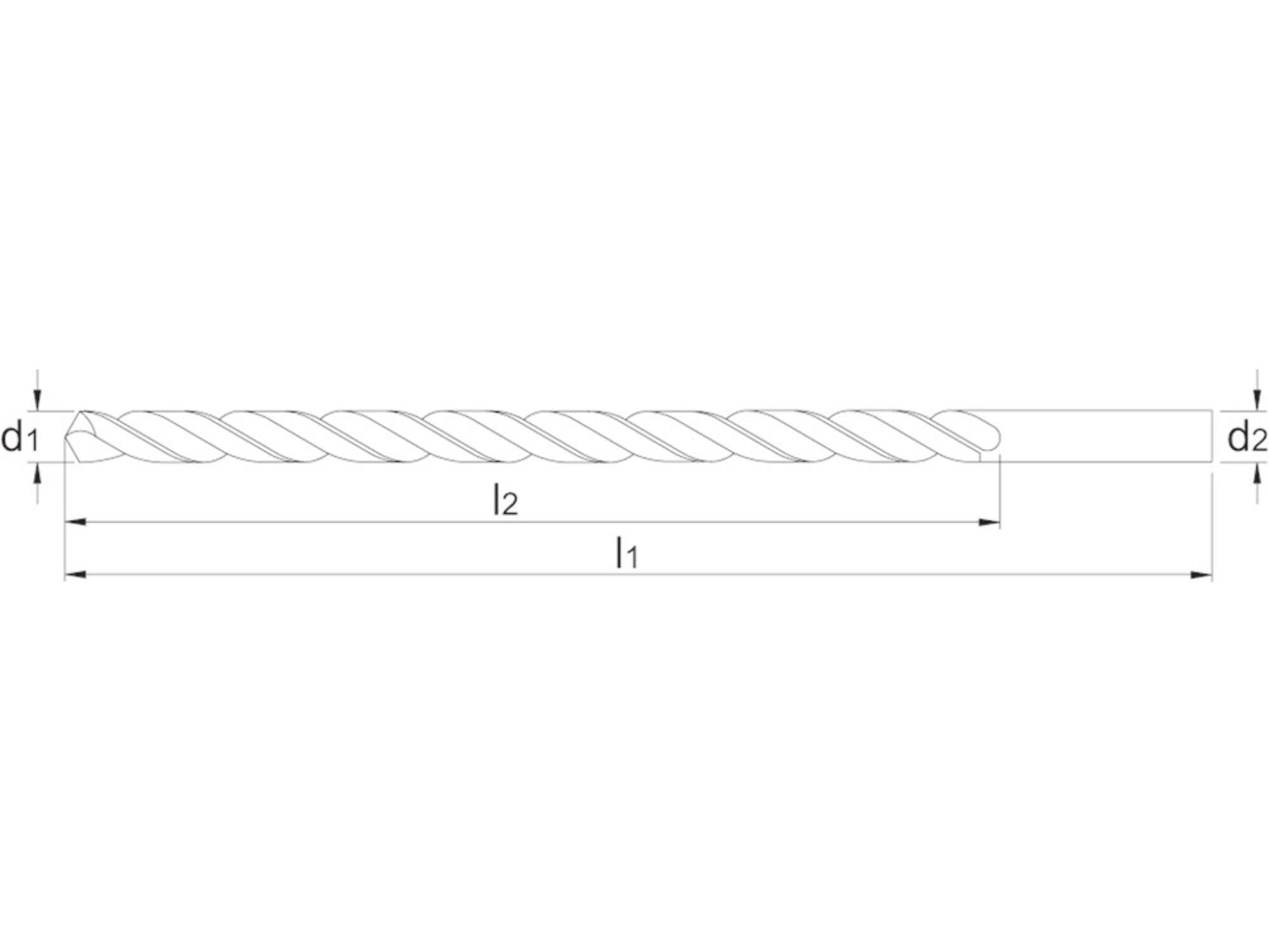 Phantom Metaalspiraalboor extra lang HSS DIN 1869N 10,0X265MM