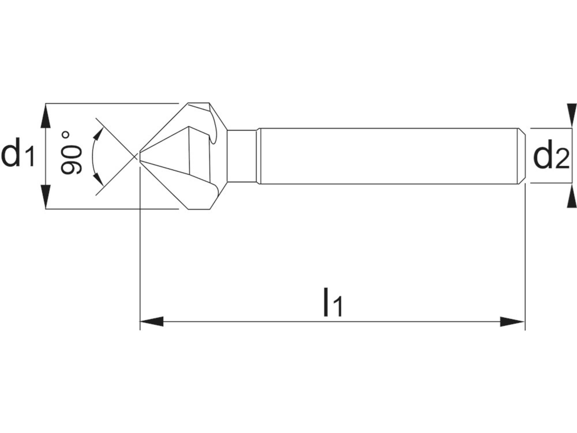 I-Tools Verzinkboor HSS 42.536Q / 1 stuks 16,5 MM