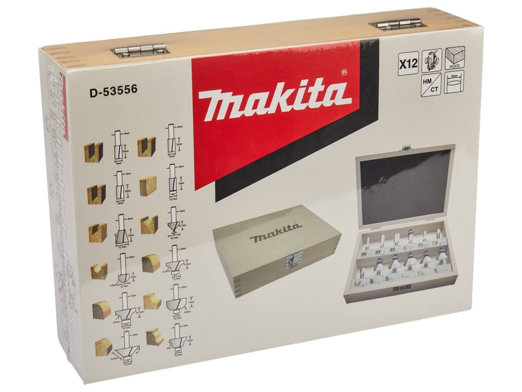 Makita frezenset 12-delig in kist