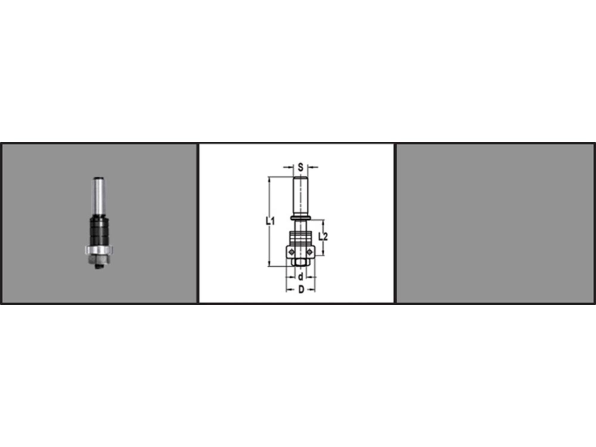 TRASCO Spindel + lager D8 16MM