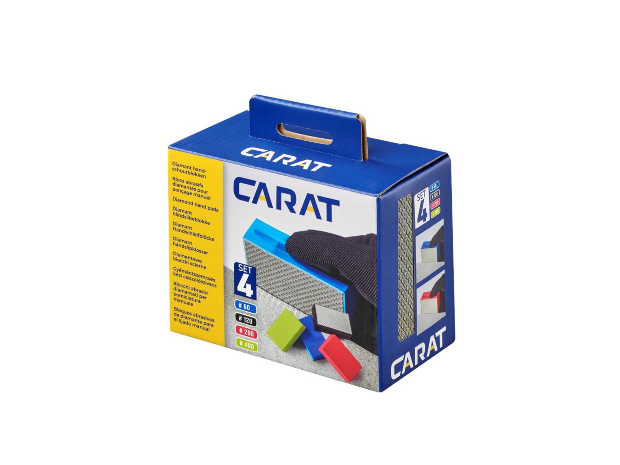 Carat Handschuurblokset diamant 4-delig