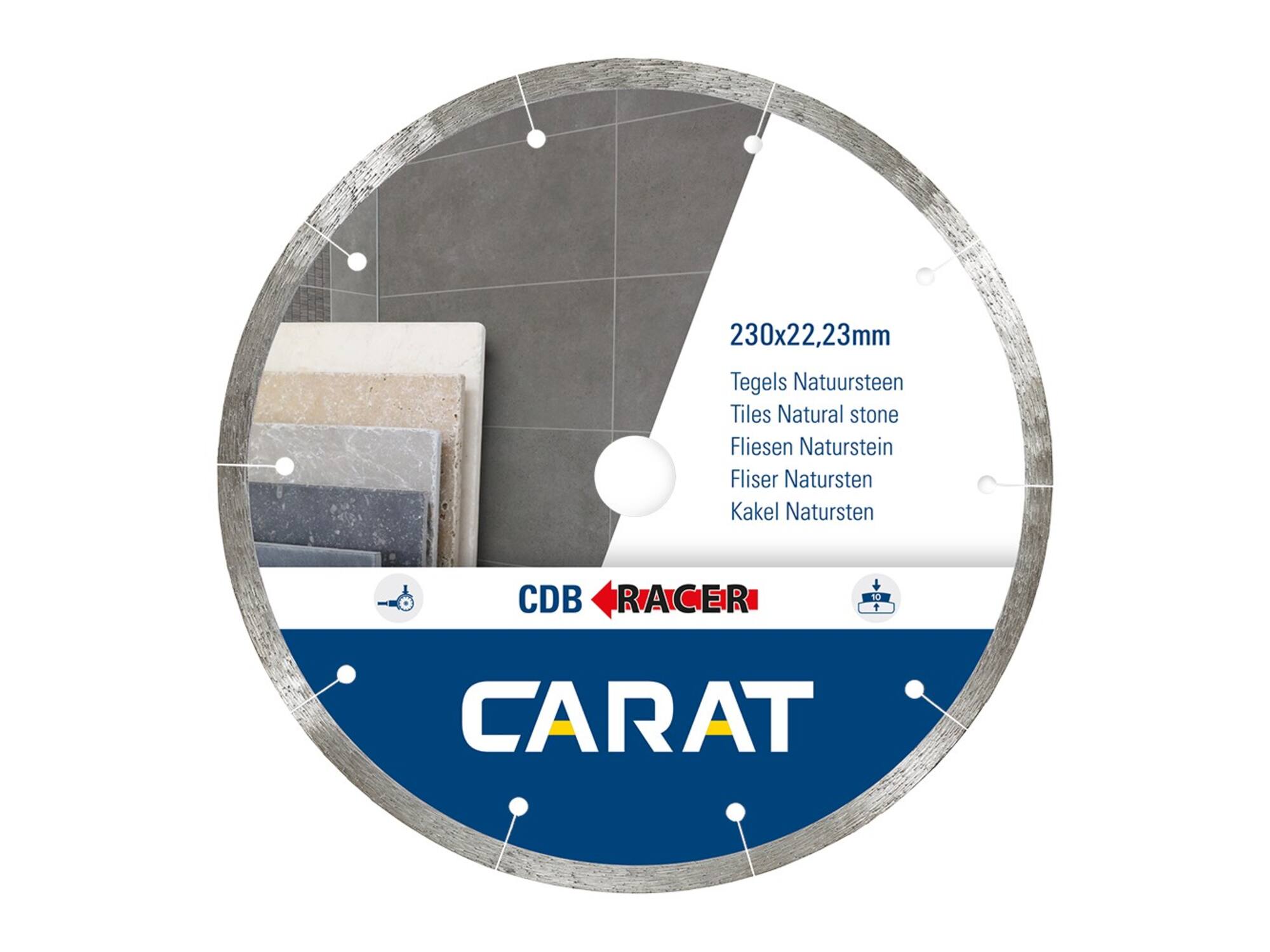 CARAT Diamantzaag tegels/natuursteen CDB RACER 230X22,23MM