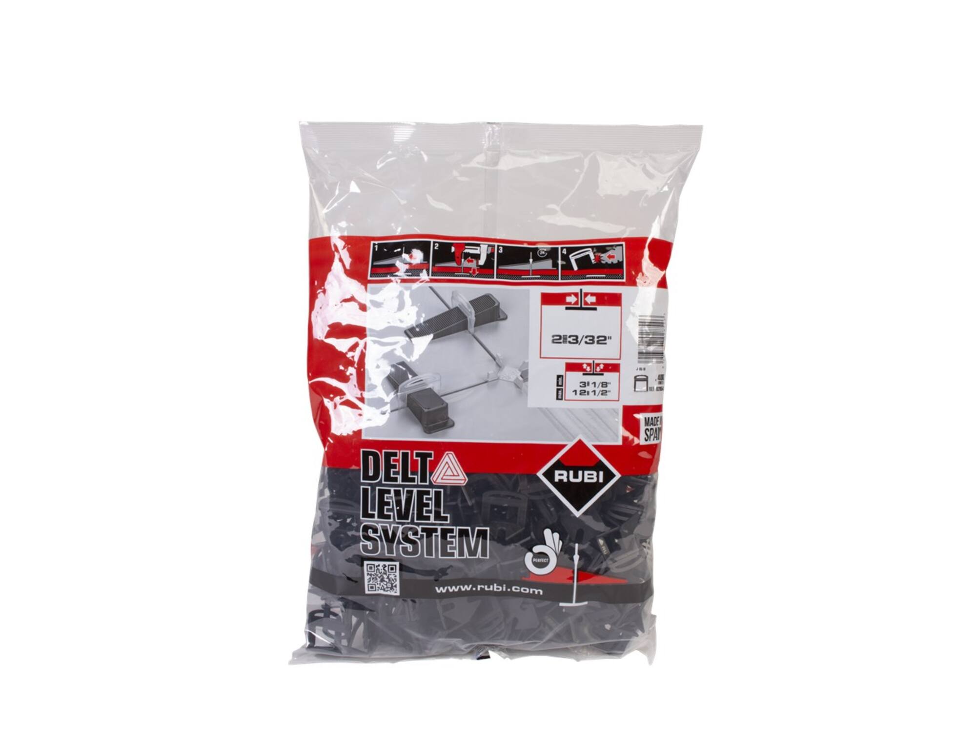 Rubi Delta level clips voeg 2 mm 400 stuks 3-12 MM