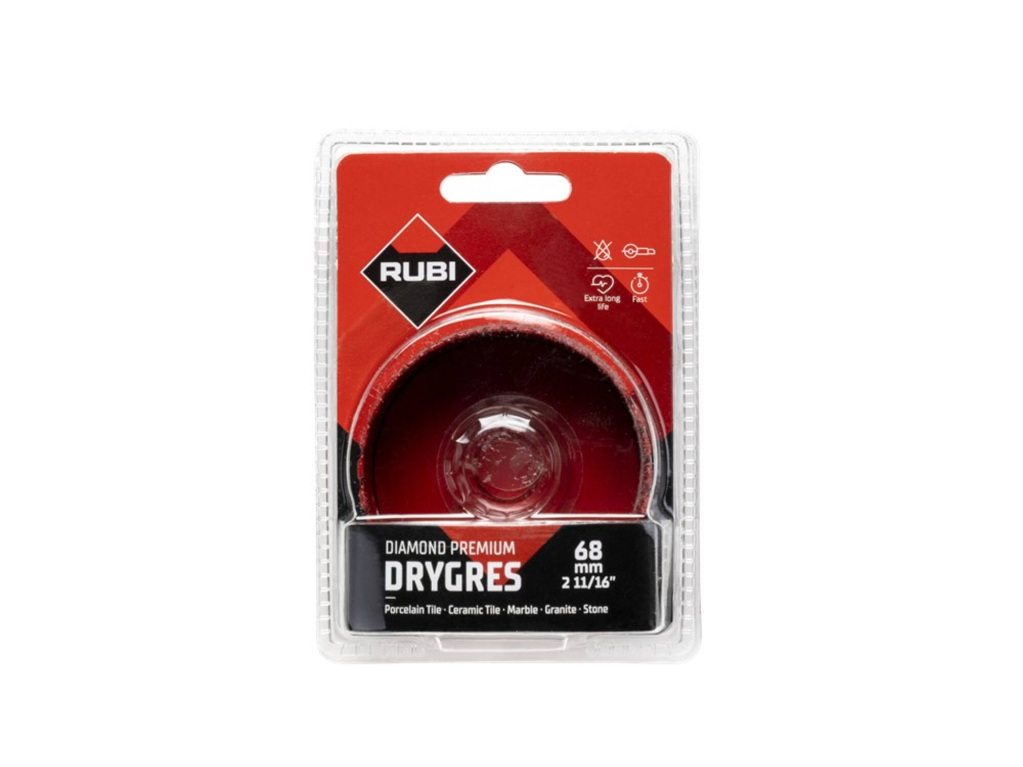 Rubi Tegelboor Drygres Premium haakse slijper 68 MM
