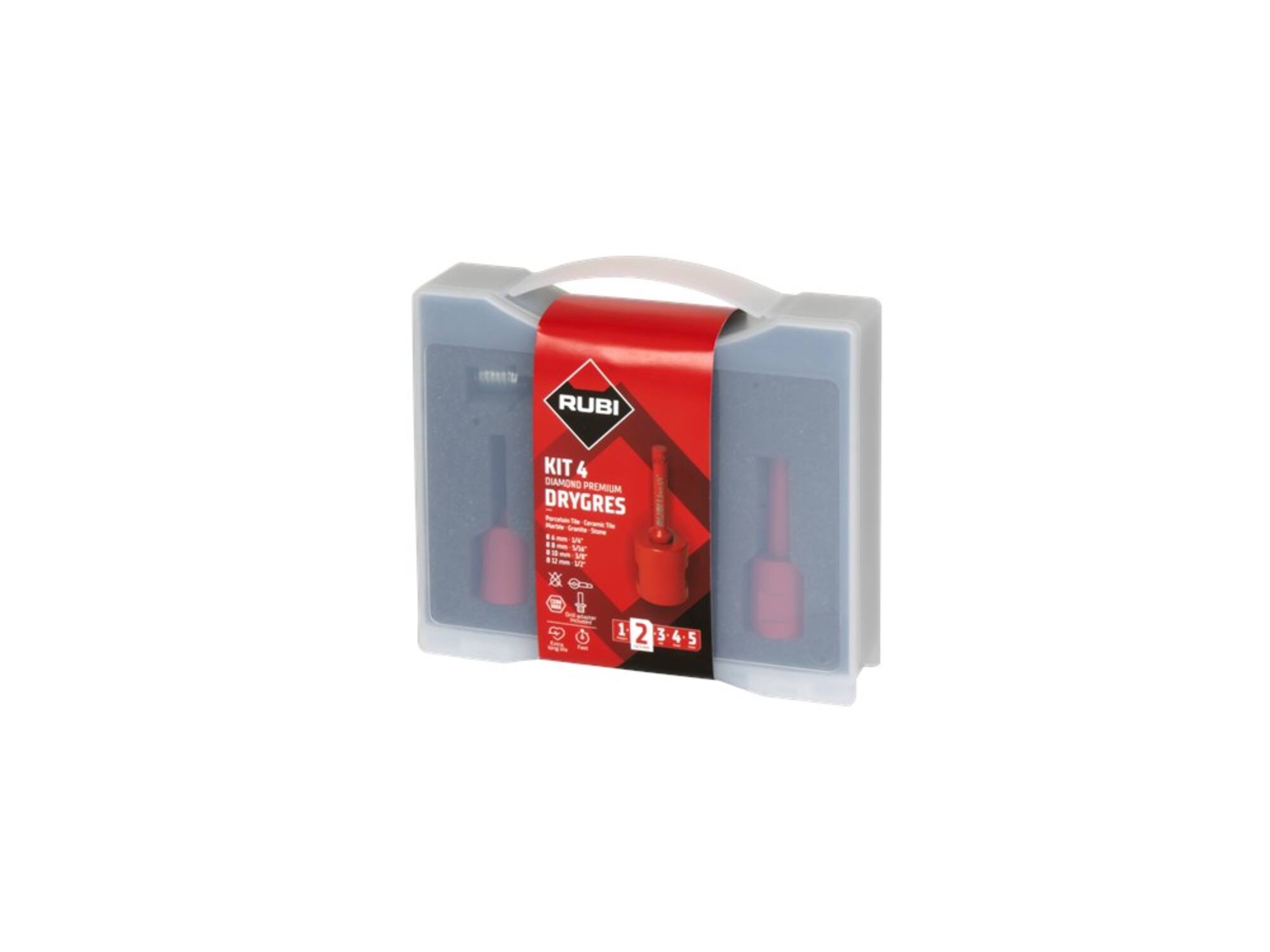 Rubi Tegelborenset Drygres Premium haakse slijper 6-8-10-12 MM