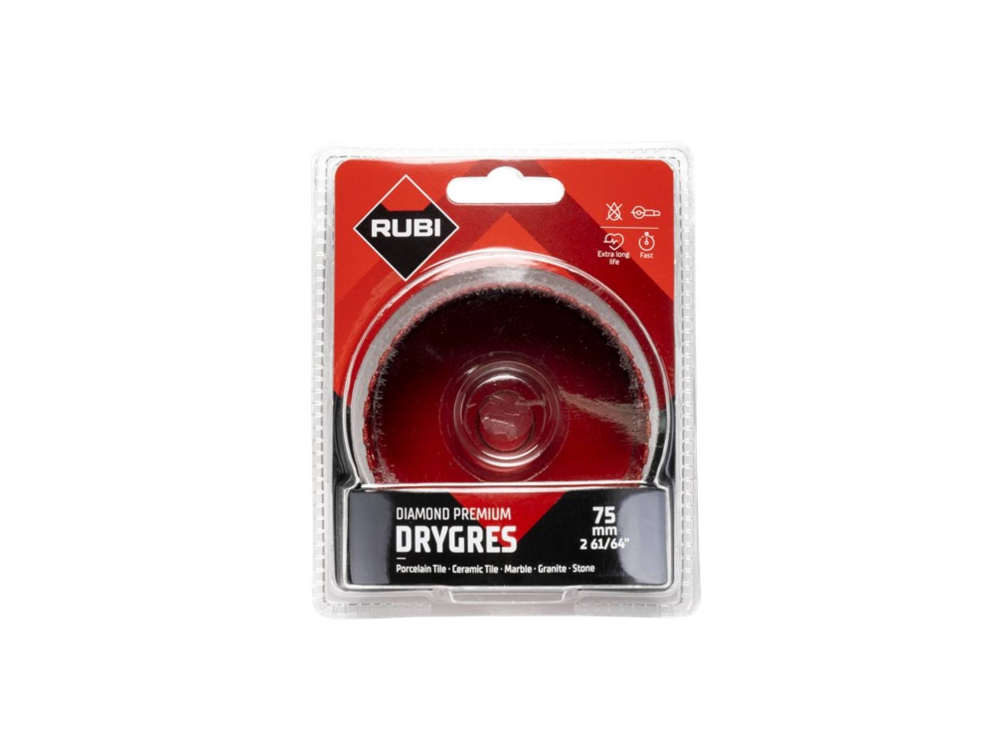 Rubi Tegelboor Drygres Premium haakse slijper 75 MM