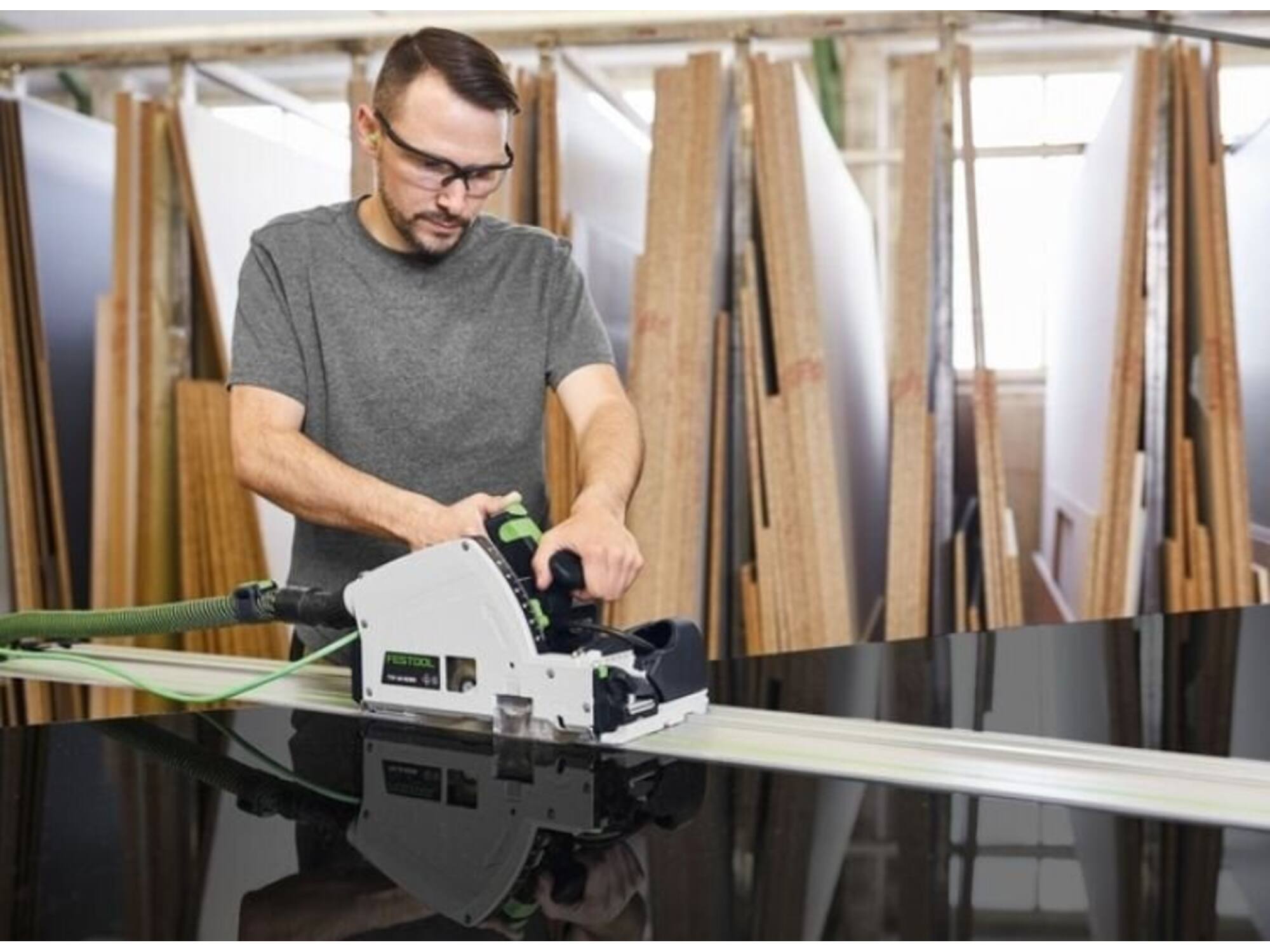 Festool Invalcirkelzaagmachine met voorritser TSV 60 KEBQ-PLUS