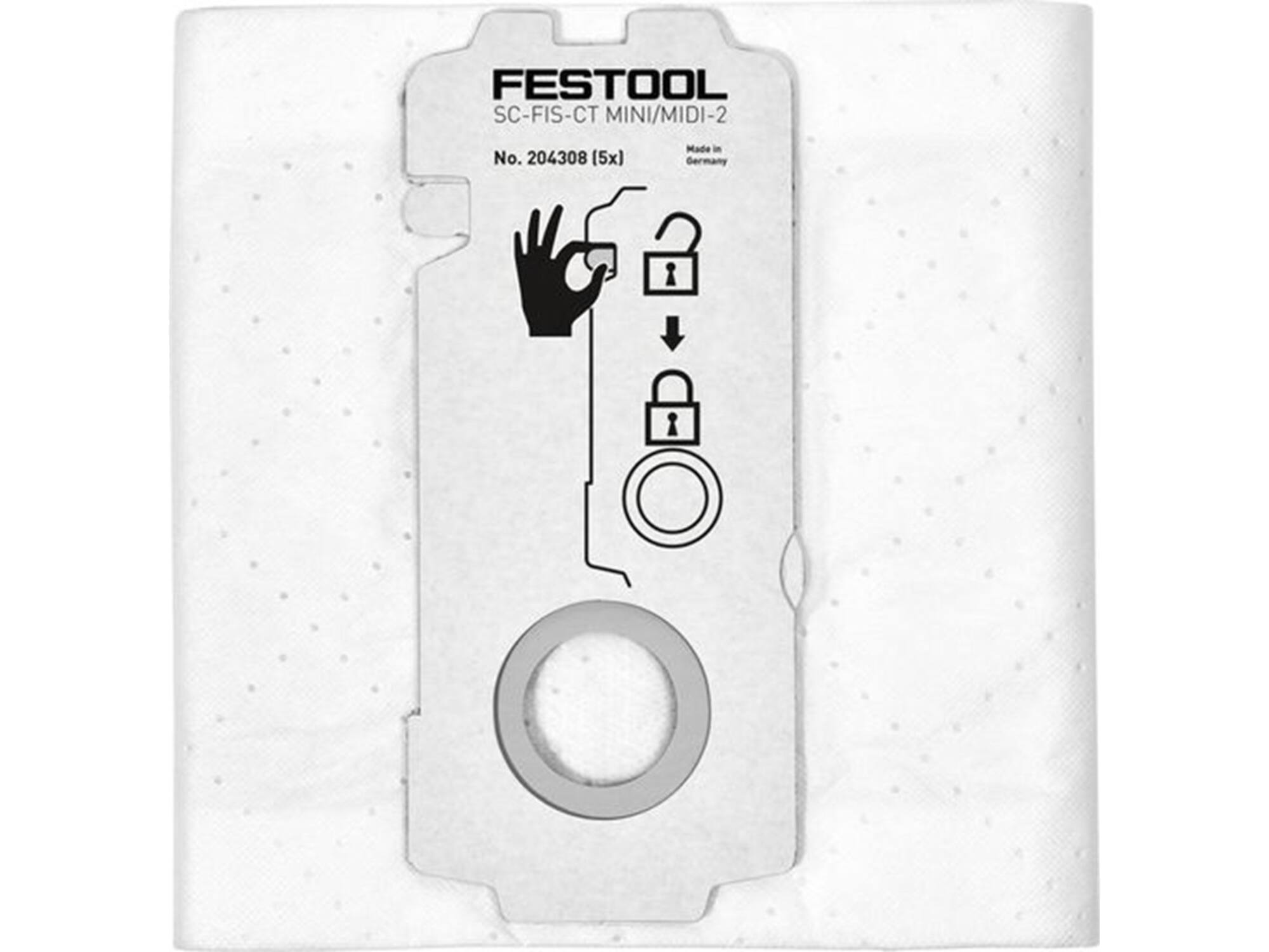 FESTOOL Filterzak SC-FIS-CT MINI/MIDI-2/5 5 STUKS