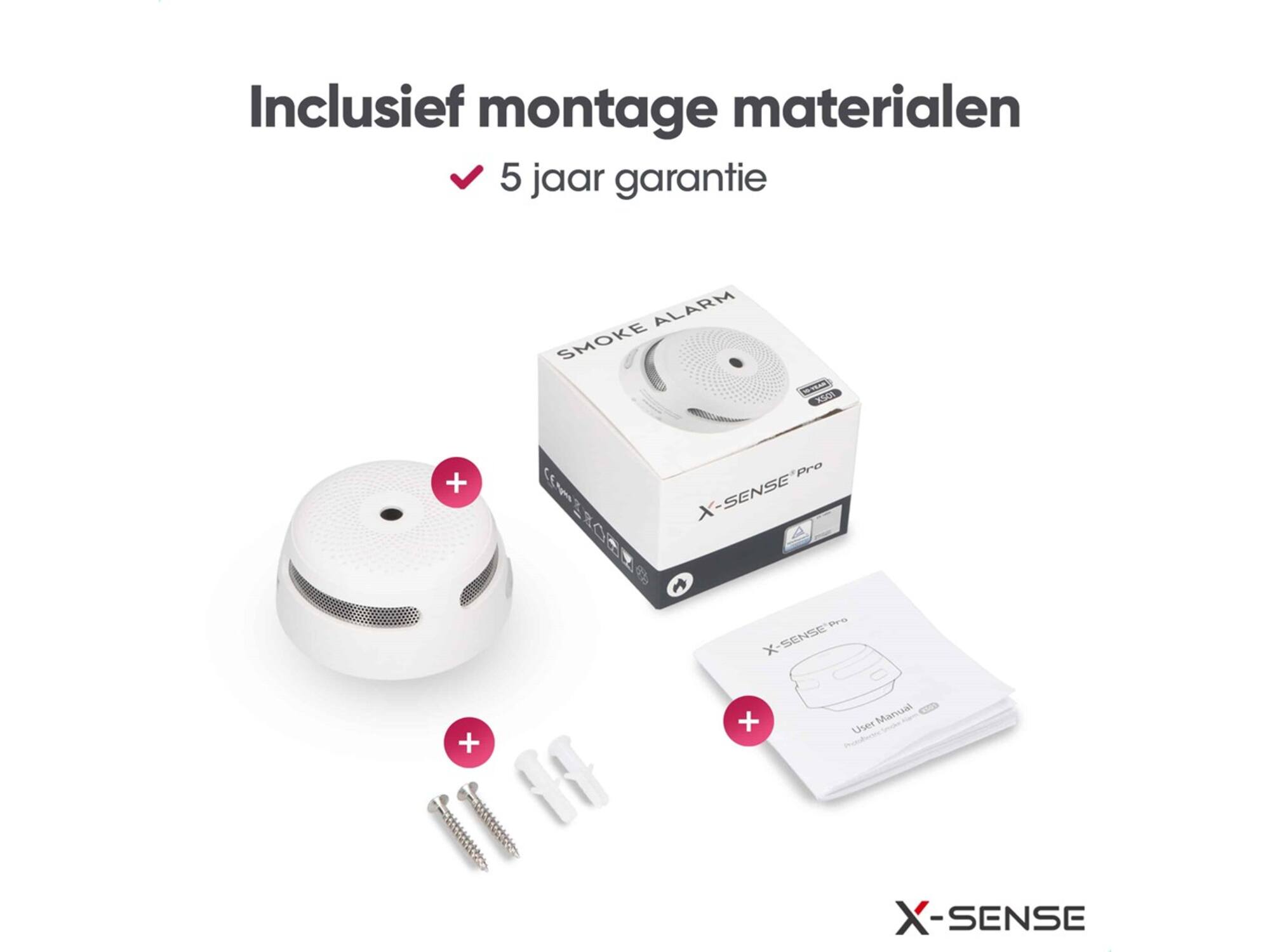 X-SENSE Rookmelder Draadlooskoppelbaar 500.XS01.W 3V
