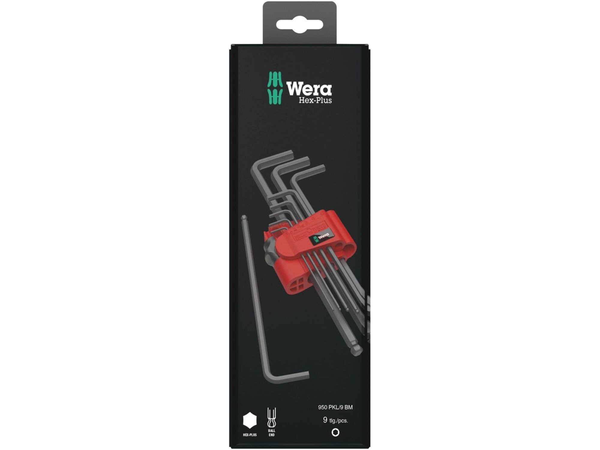 WERA Stiftsleutelset lang 950 PKL/9 BM N SB 9-DELIG