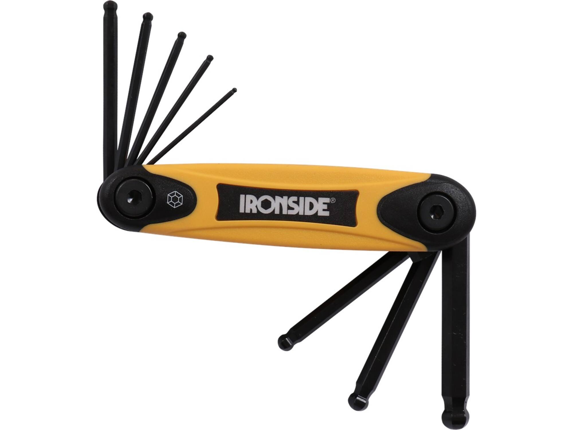 IRONSIDE Inbussleutelset kogel inklapbaar 8-DELIG