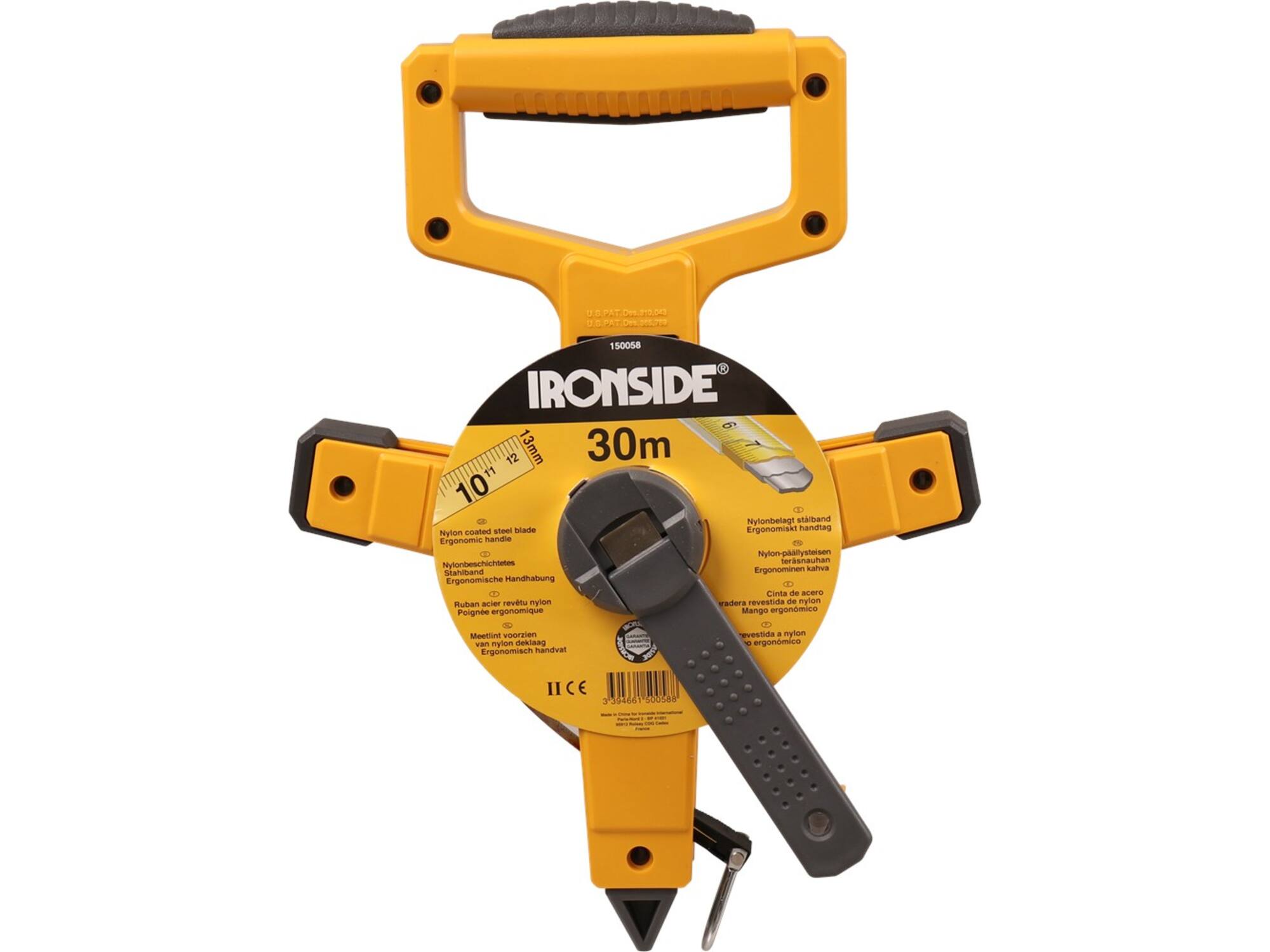 Ironside Landmetermaat met stalen band kunststof 30 meter