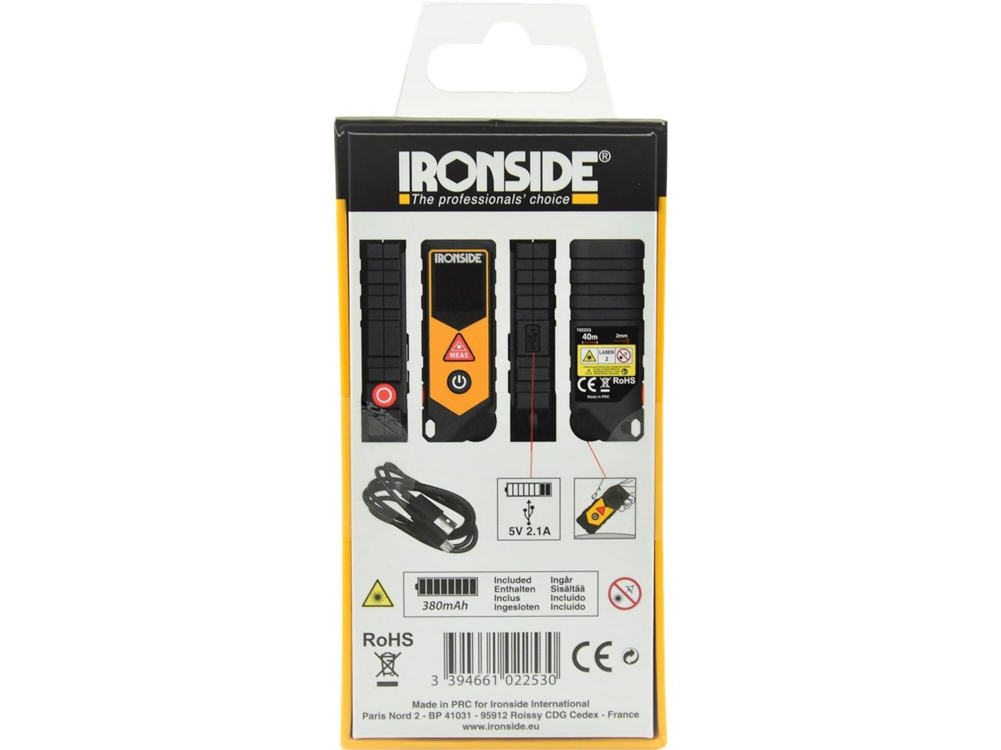 Ironside Laserafstandsmeter 40 meter