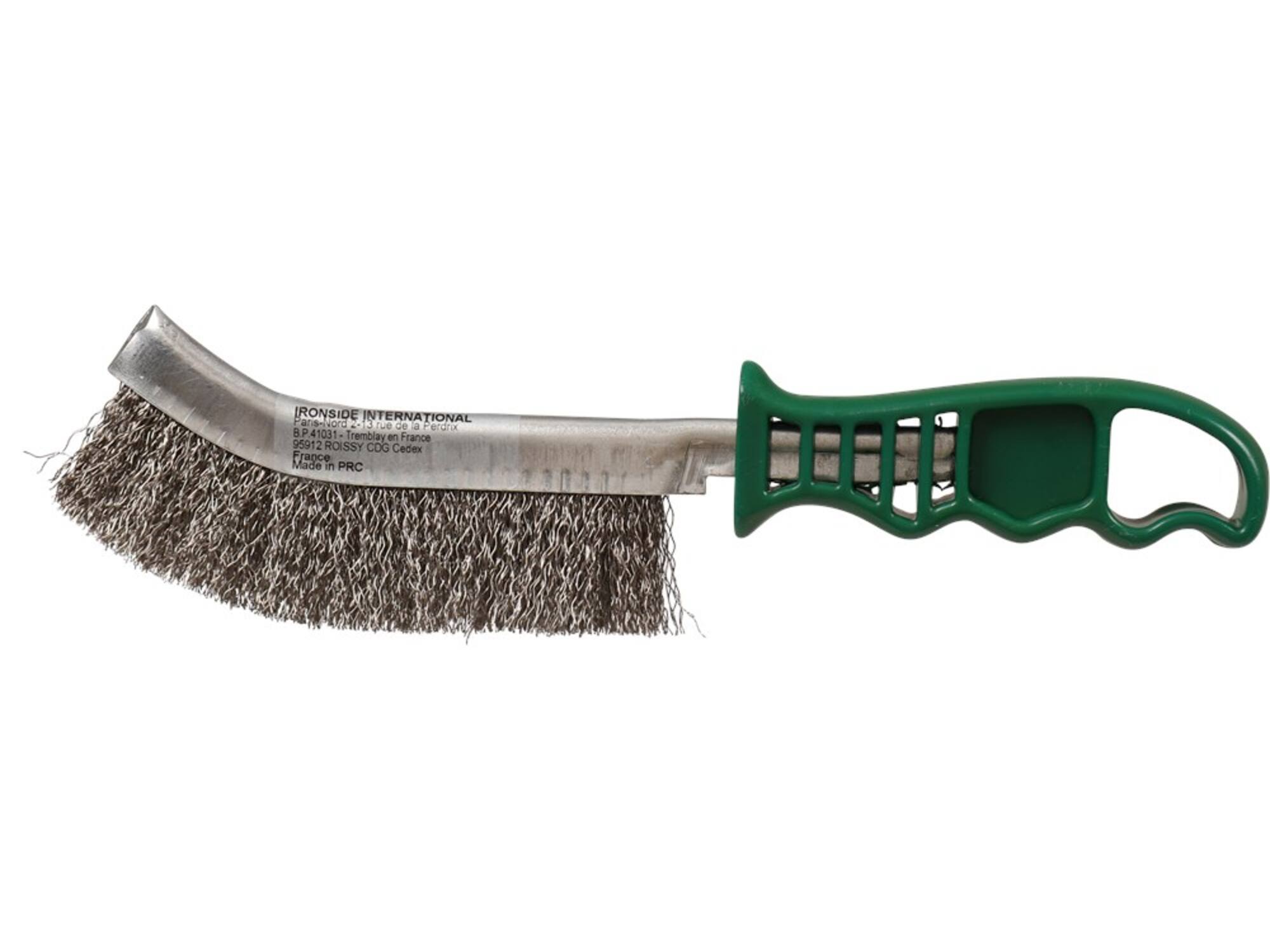 Ironside Staaldraadborstel met kunststof greep groen