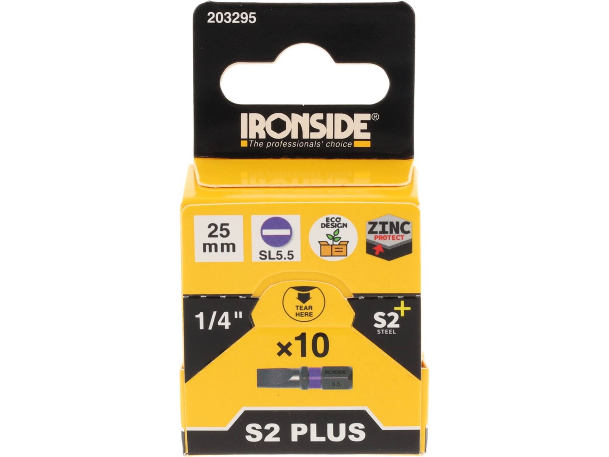 Ironside Bit 1/4 standaard S2 10 stuks sl5,5-25 mm