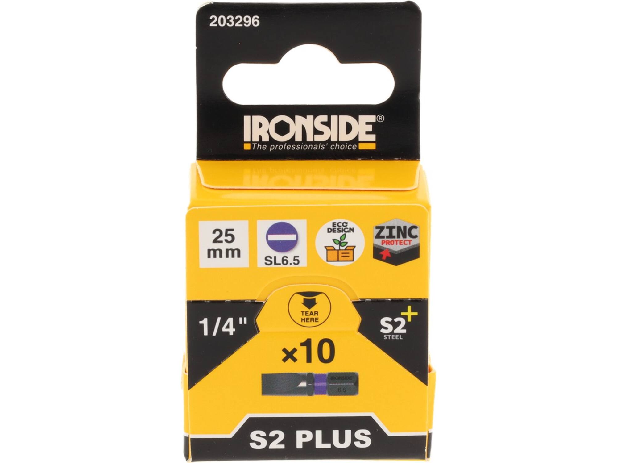 Ironside Bit 1/4 standaard S2 10 stuks sl6,5-25 mm
