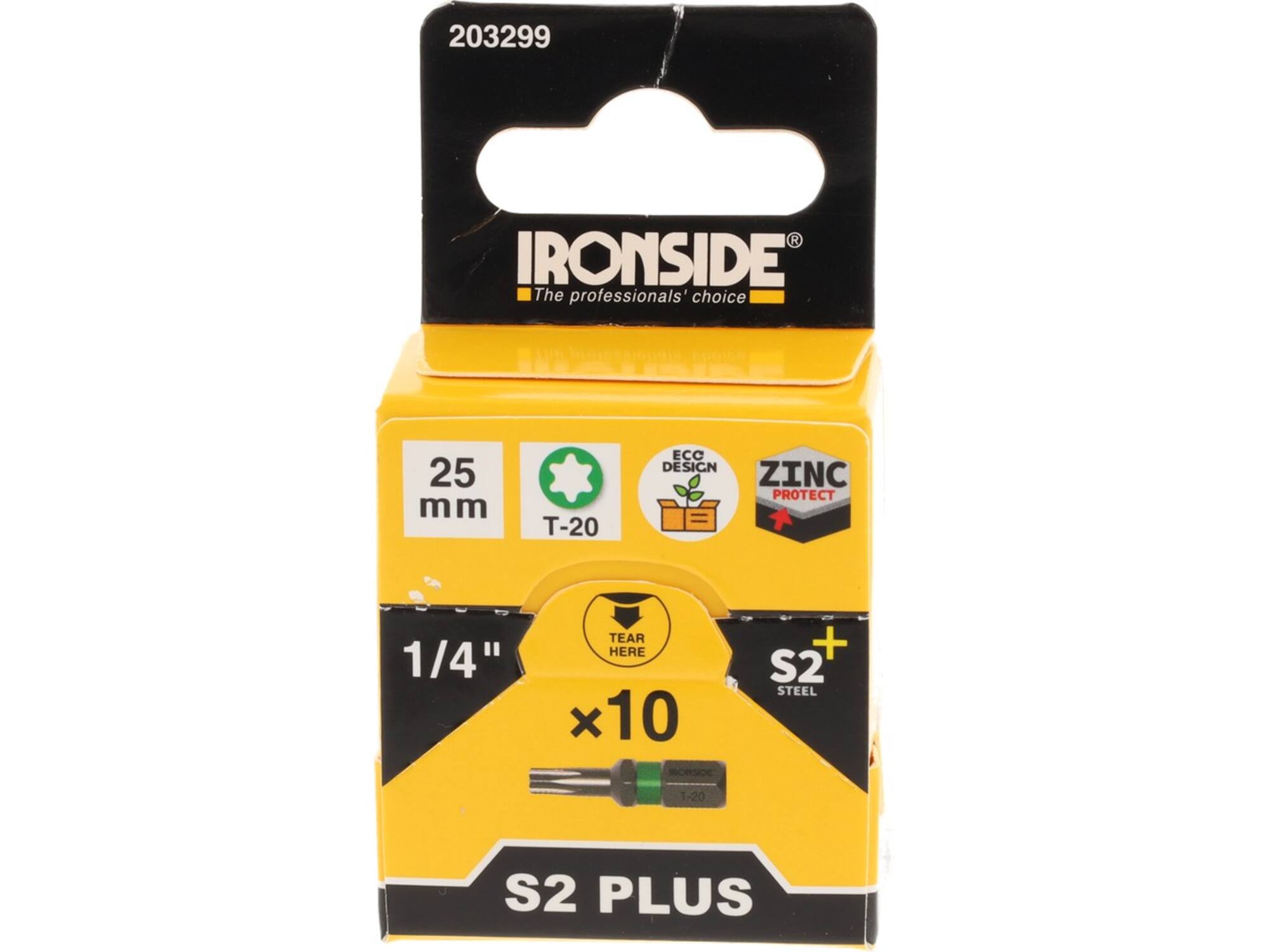 Ironside Bit 1/4 standaard S2 10 stuks tx20-25 mm